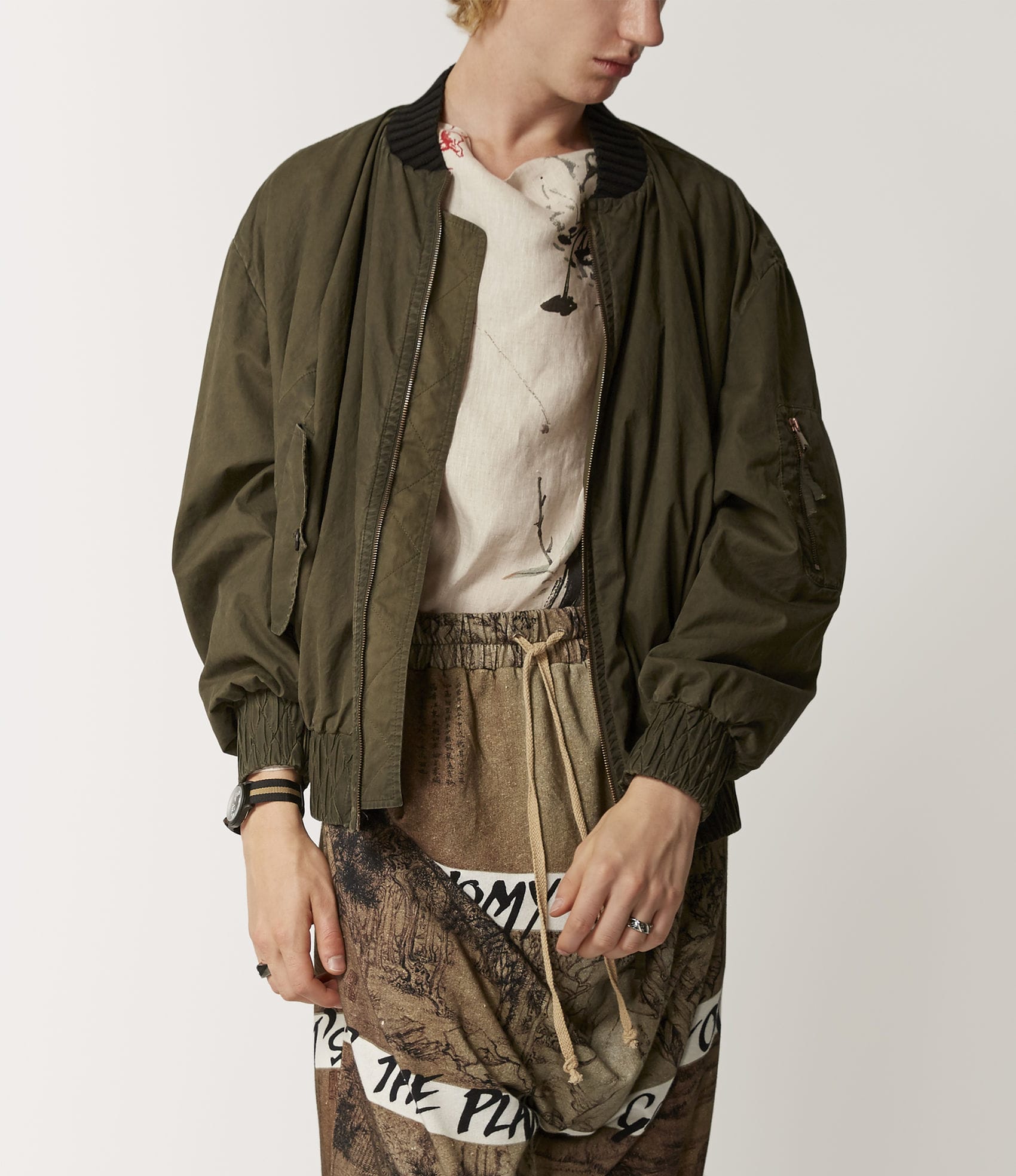 Vivienne Westwood WILMA BOMBER OVERDYE GREEN