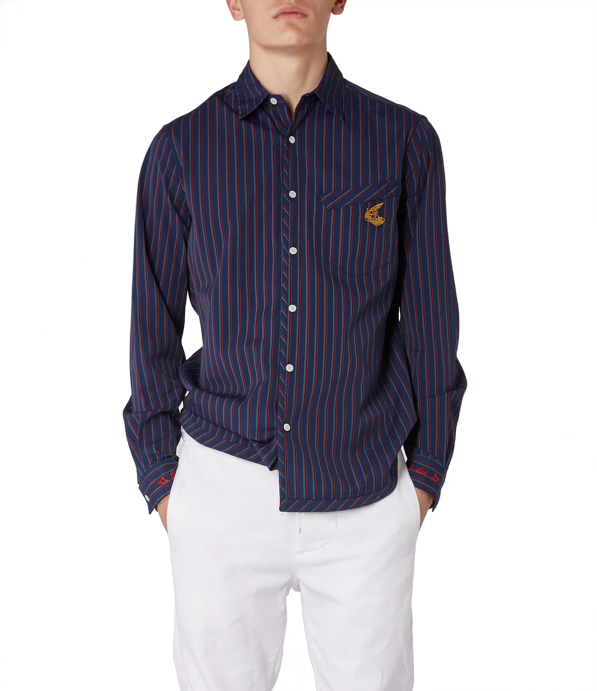 Vivienne Westwood Classic Shirt Burgundy Stripes