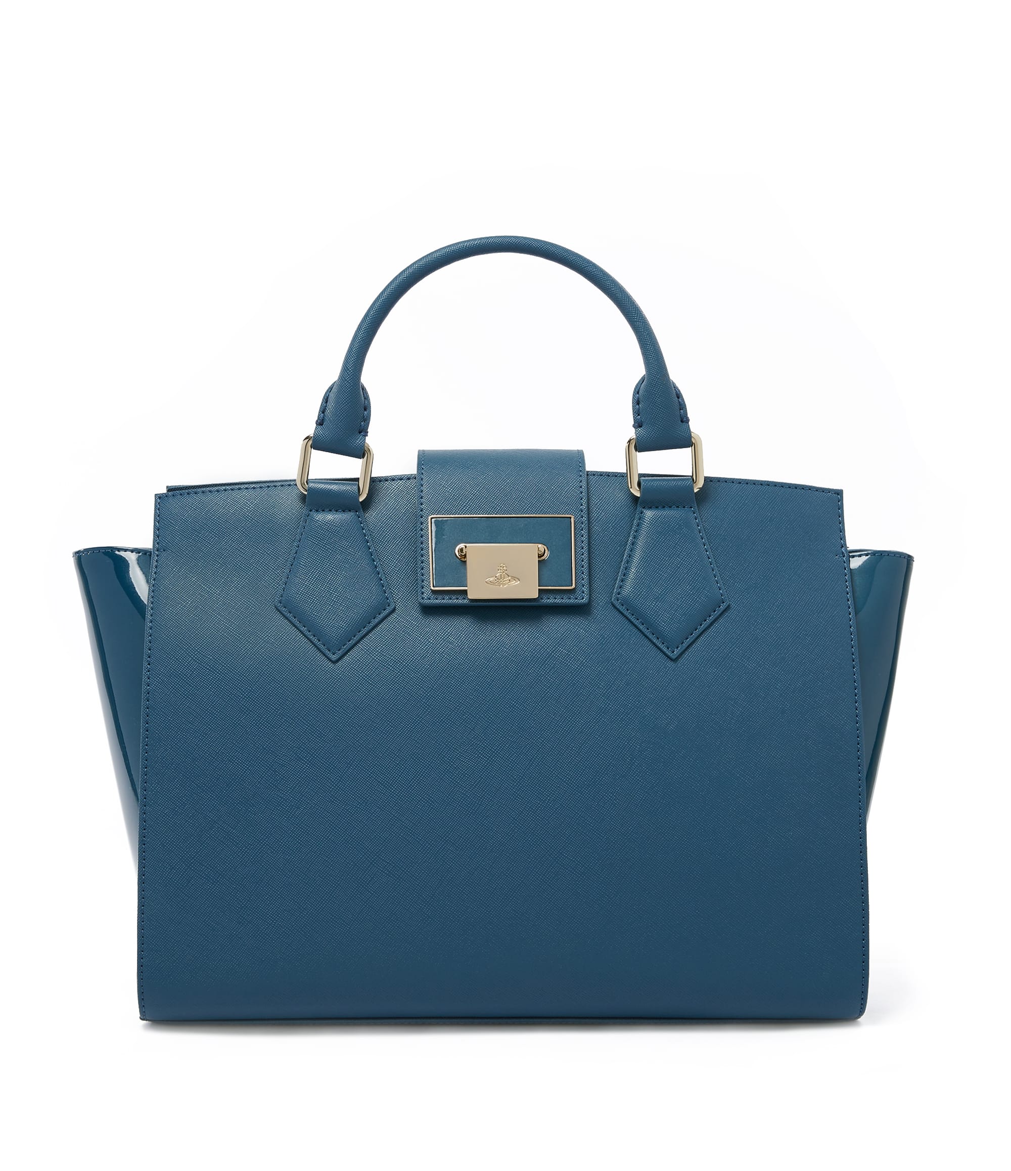 Vivienne Westwood Blue Opio Saffiano Bag 131016