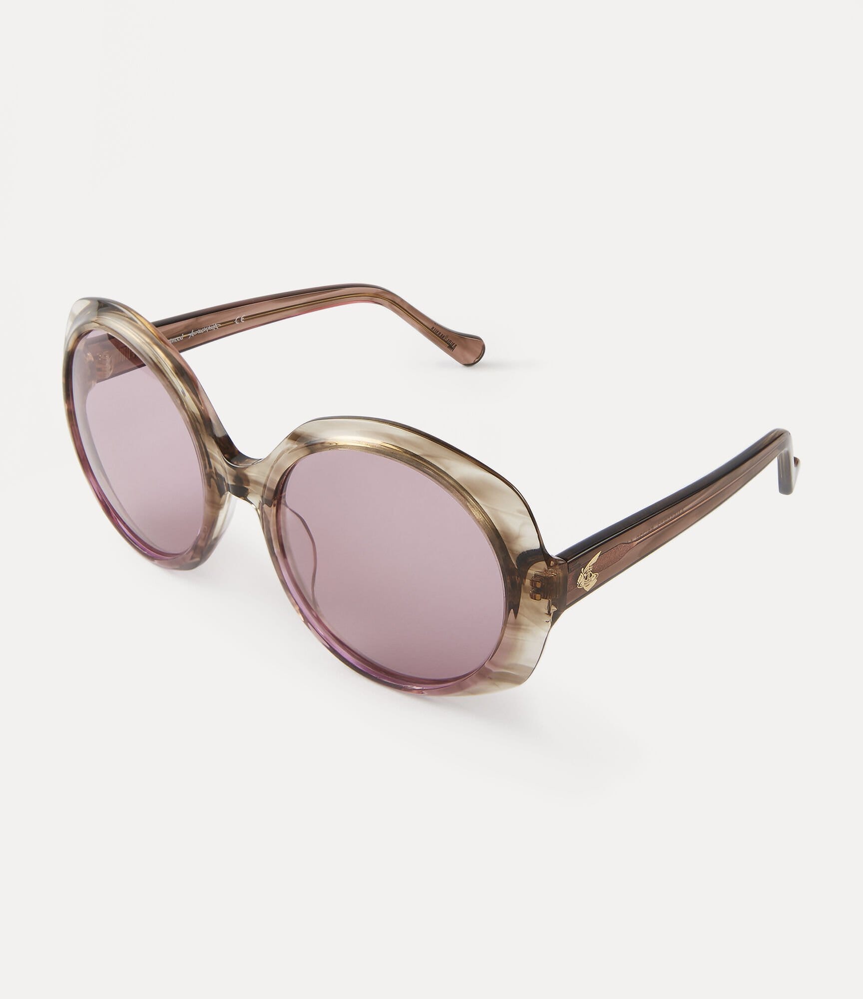 Vivienne Westwood Oversized Round Sunglasses Brown/Pink