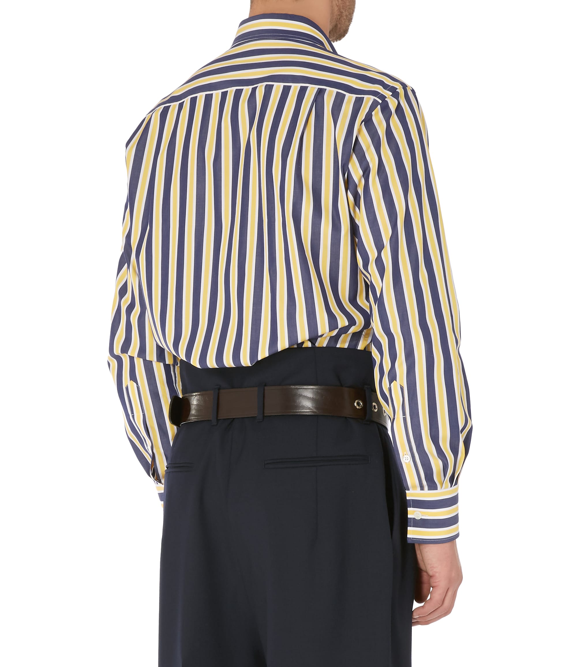 Vivienne Westwood Classic Cutaway Shirt Blue/Yellow Stripes