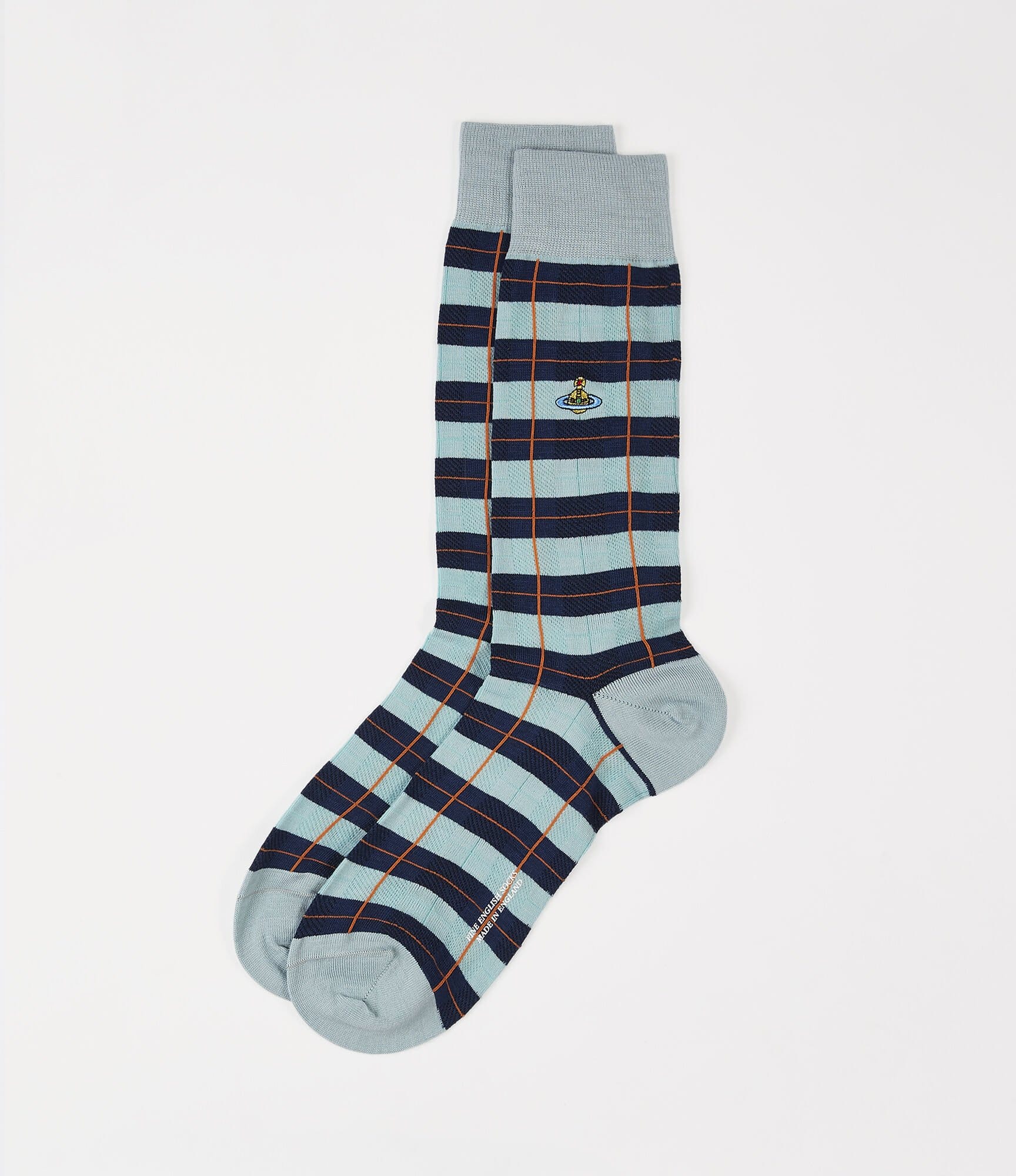 Vivienne Westwood Tartan Socks Duck Egg