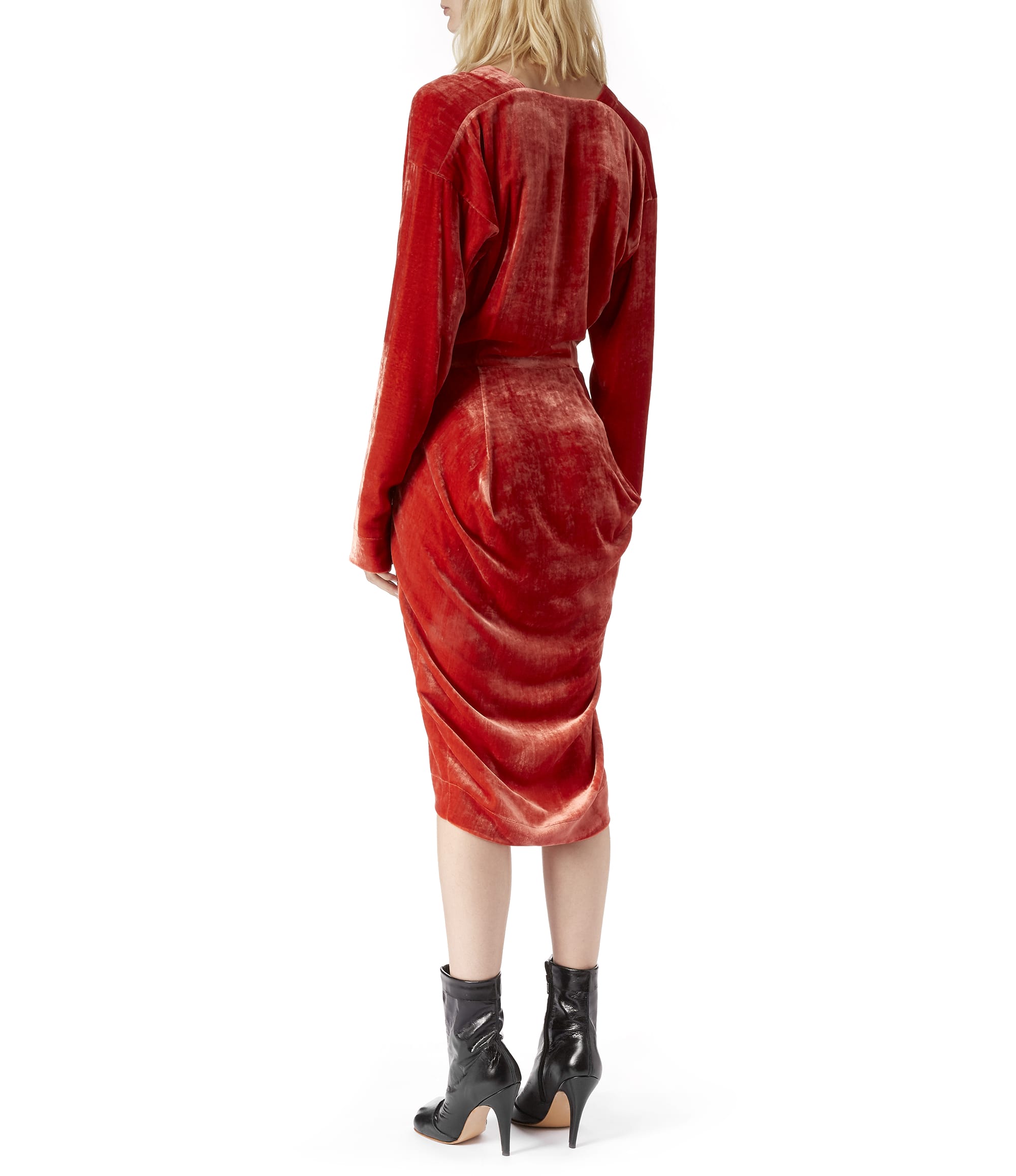 Vivienne Westwood Wilma Dress Orange Velvet