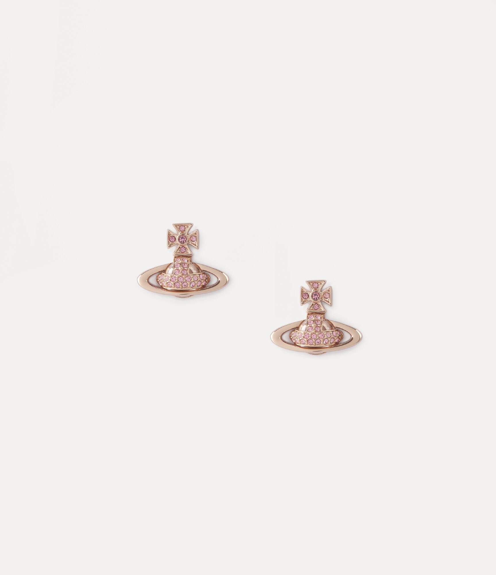 Vivienne Westwood Sorada Bas Relief Earrings Pink Gold