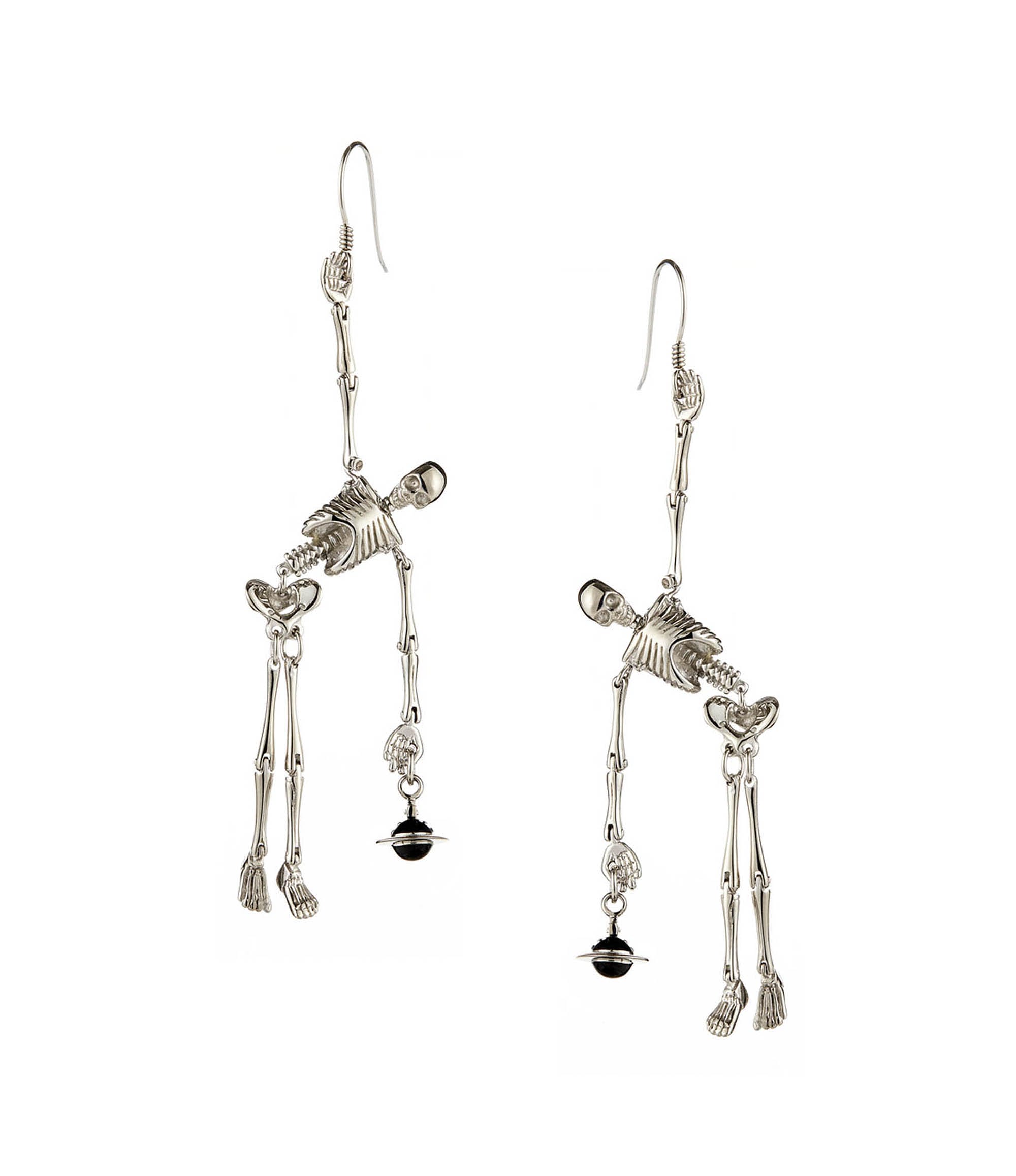 Vivienne Westwood Skeleton Earrings Silver