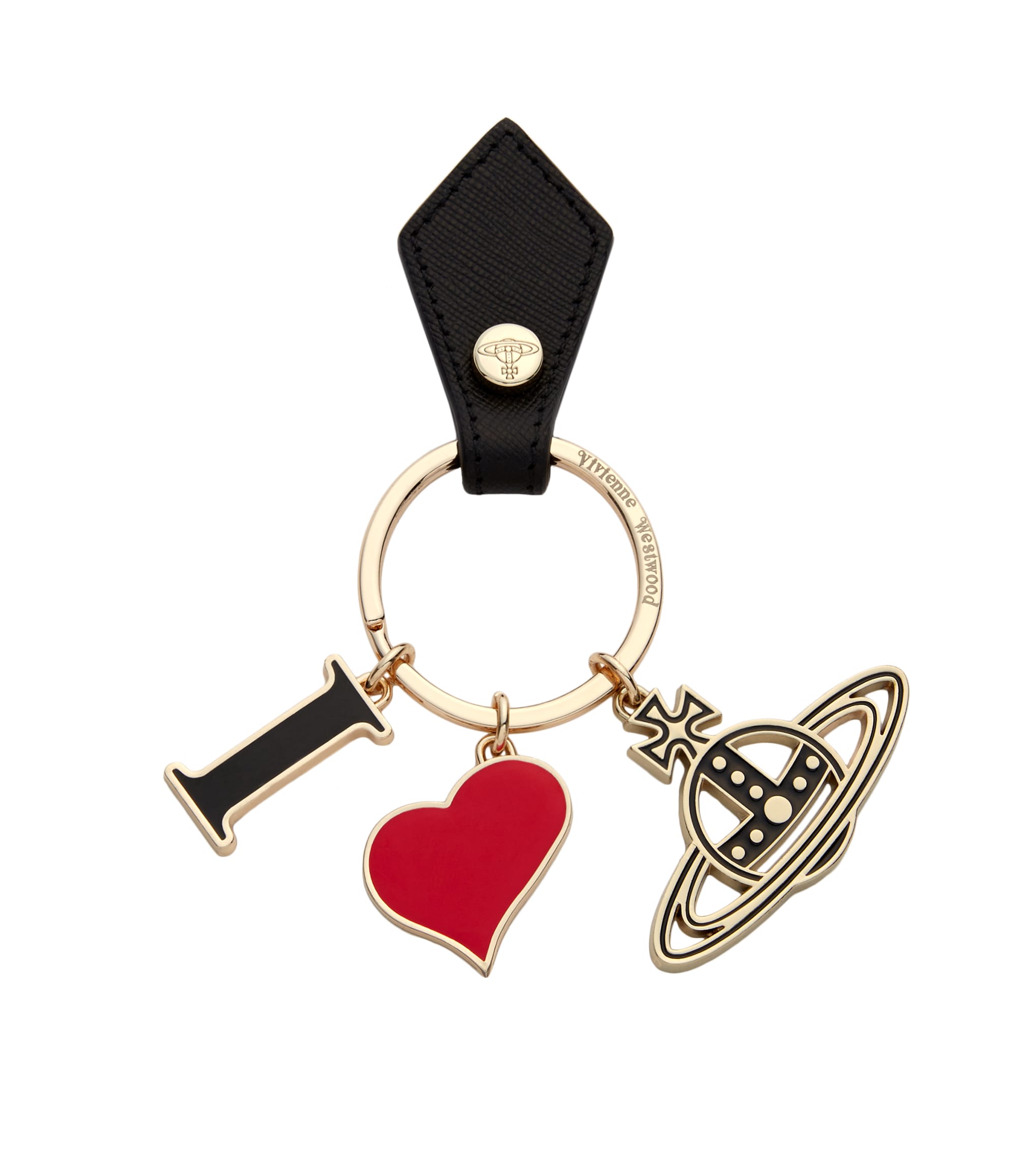 Vivienne Westwood I Love Orb Key Ring 321566 Black