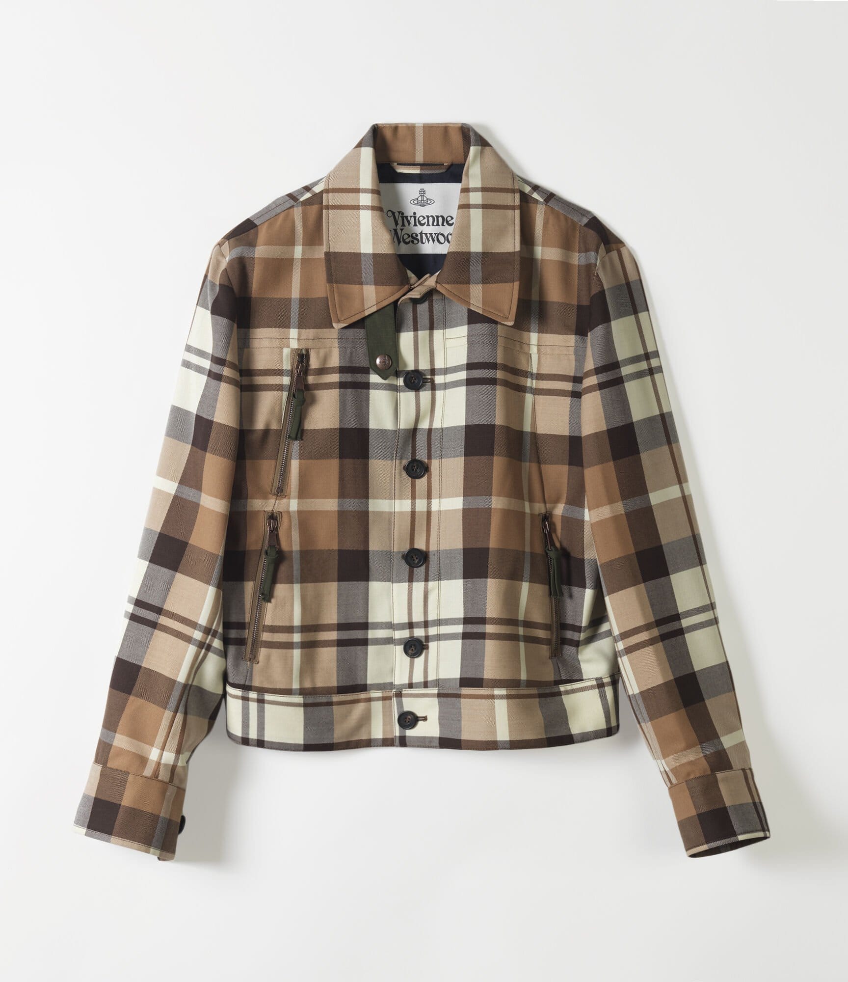 Vivienne Westwood Harringtone Jacket Camel Tartan