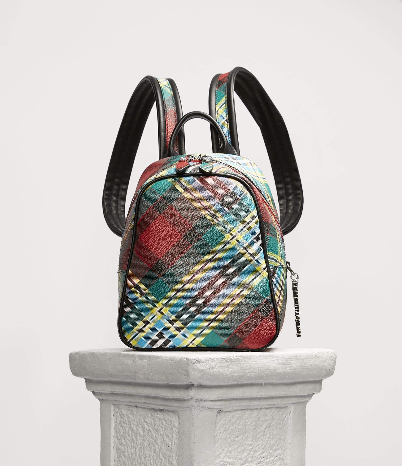 Vivienne Westwood SHUKA TARTAN MINI BACKPACK GREEN