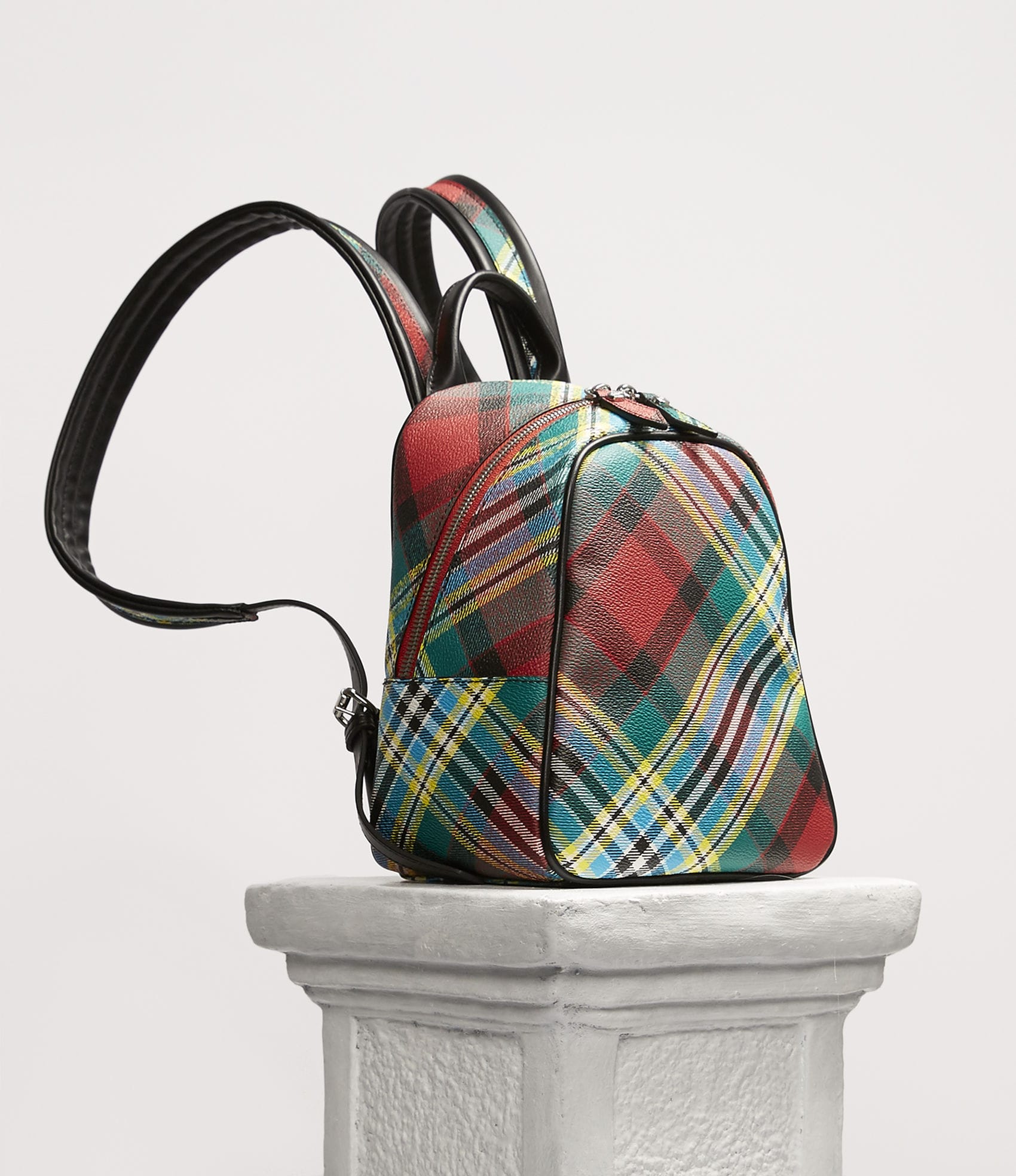 Vivienne Westwood SHUKA TARTAN MINI BACKPACK GREEN