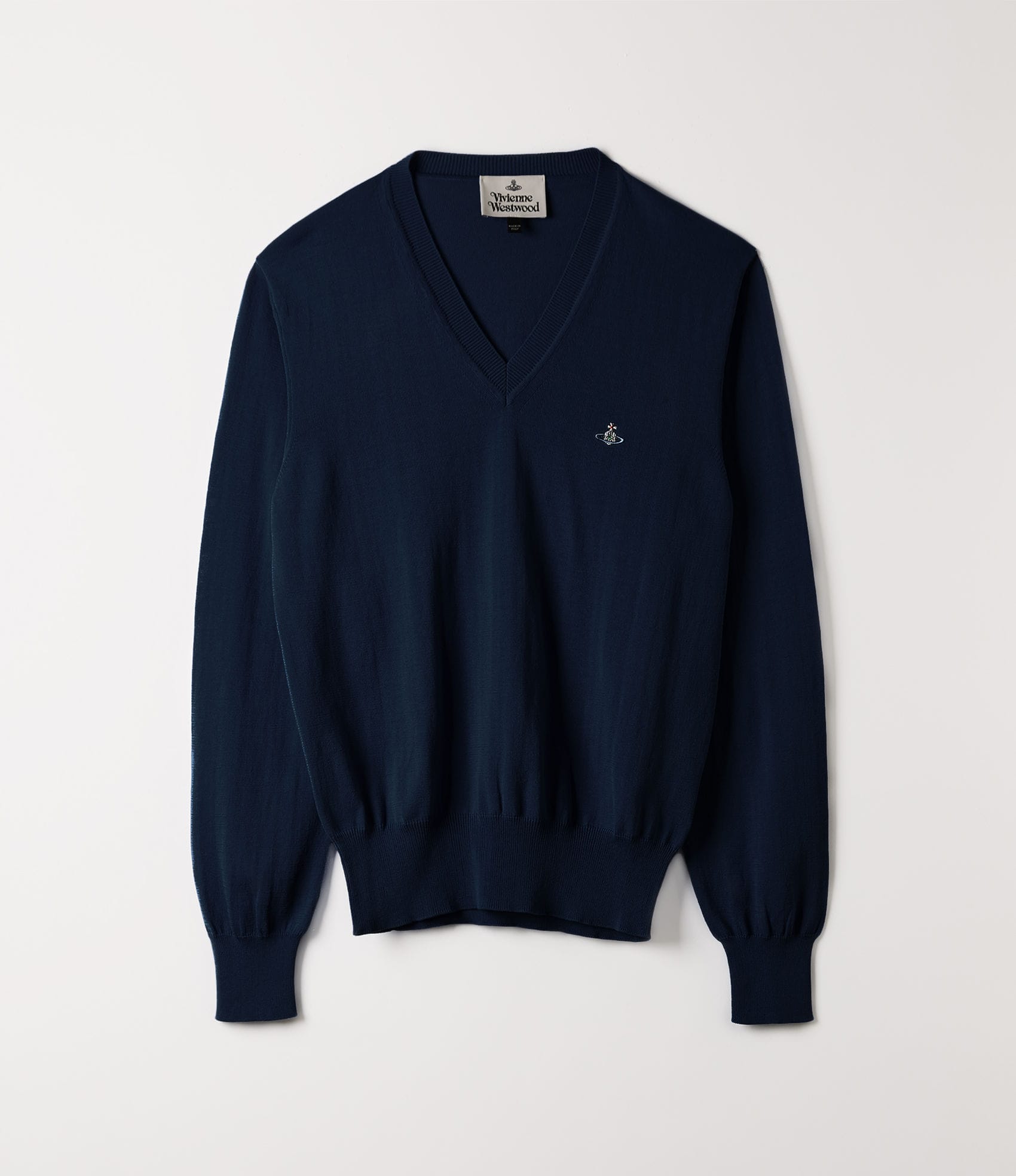 Vivienne Westwood V-NECK KNIT BLUE NAVY