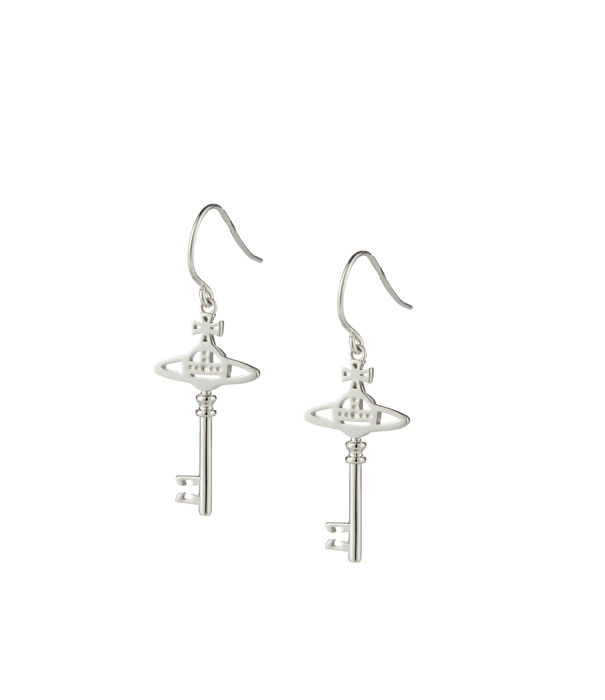 Vivienne Westwood Sterling Silver Small Key Earrings