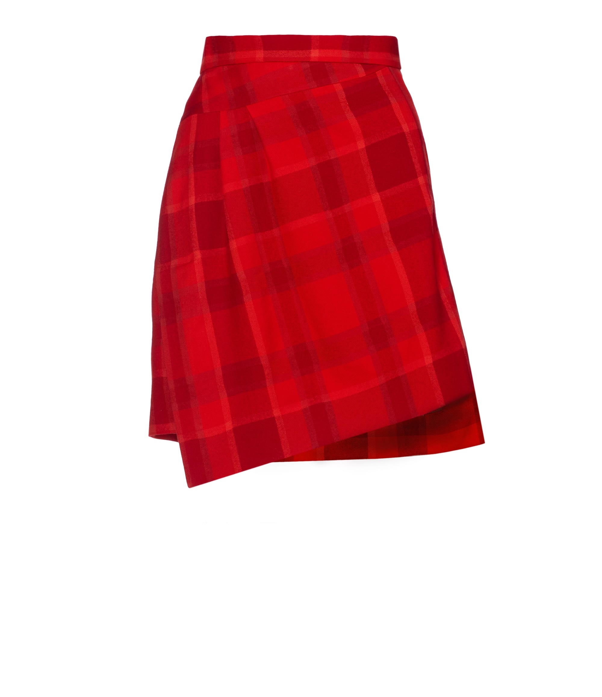 Vivienne Westwood Red Microcheck New Moon Mini Skirt