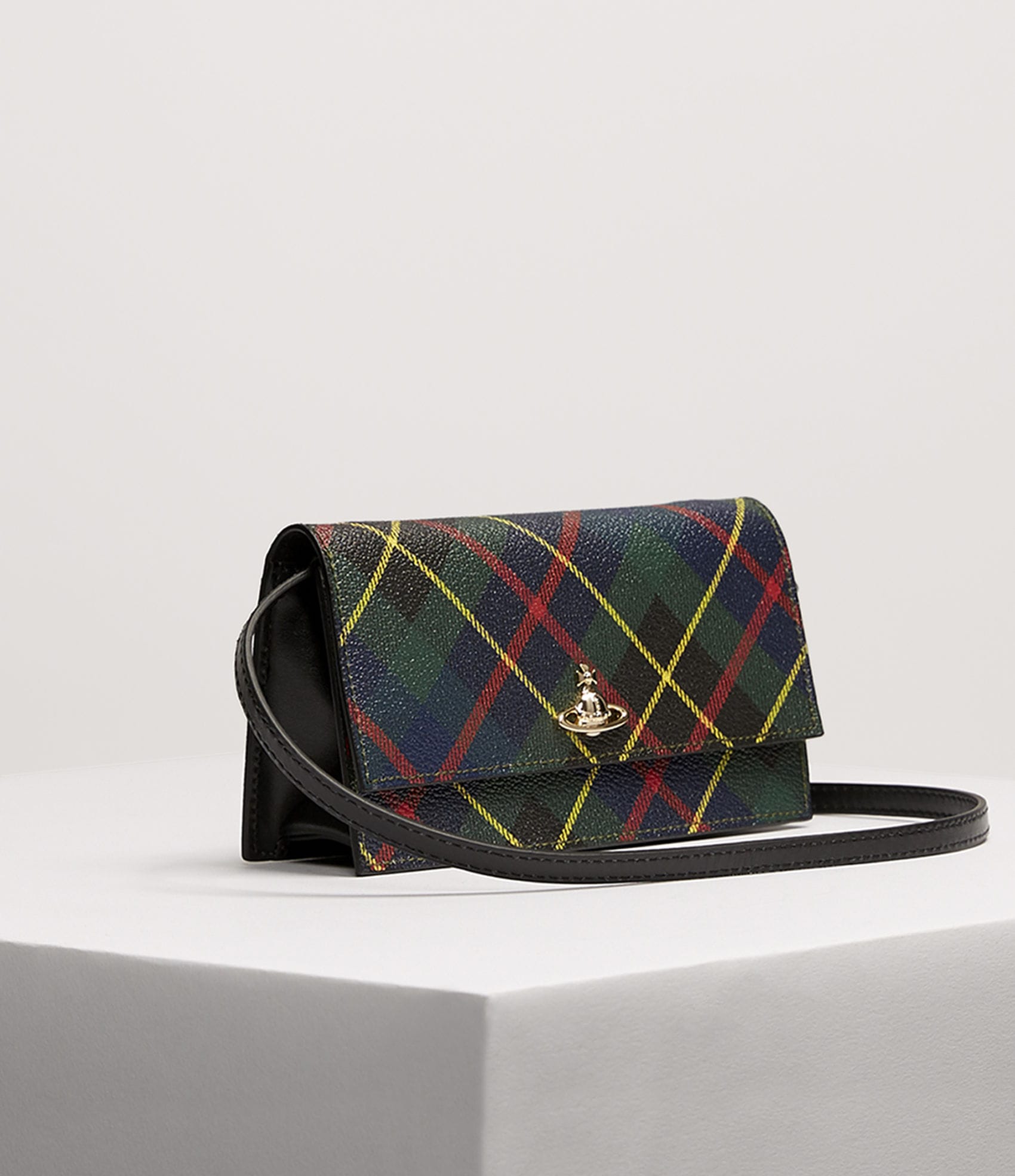 Vivienne Westwood DERBY PHONE CROSSBODY BAG HUNTING TARTAN