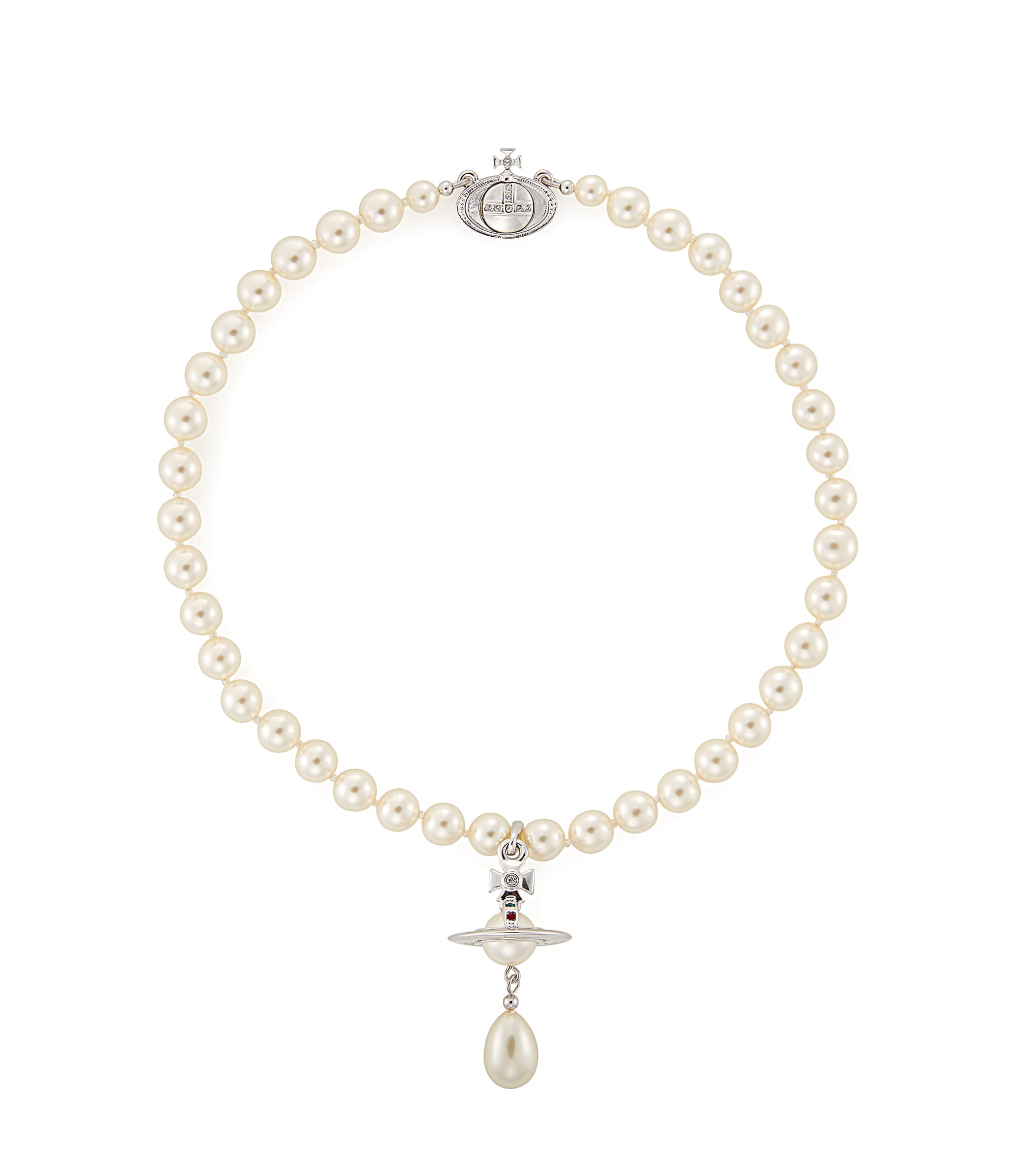 Vivienne Westwood One Row Pearl Drop Choker