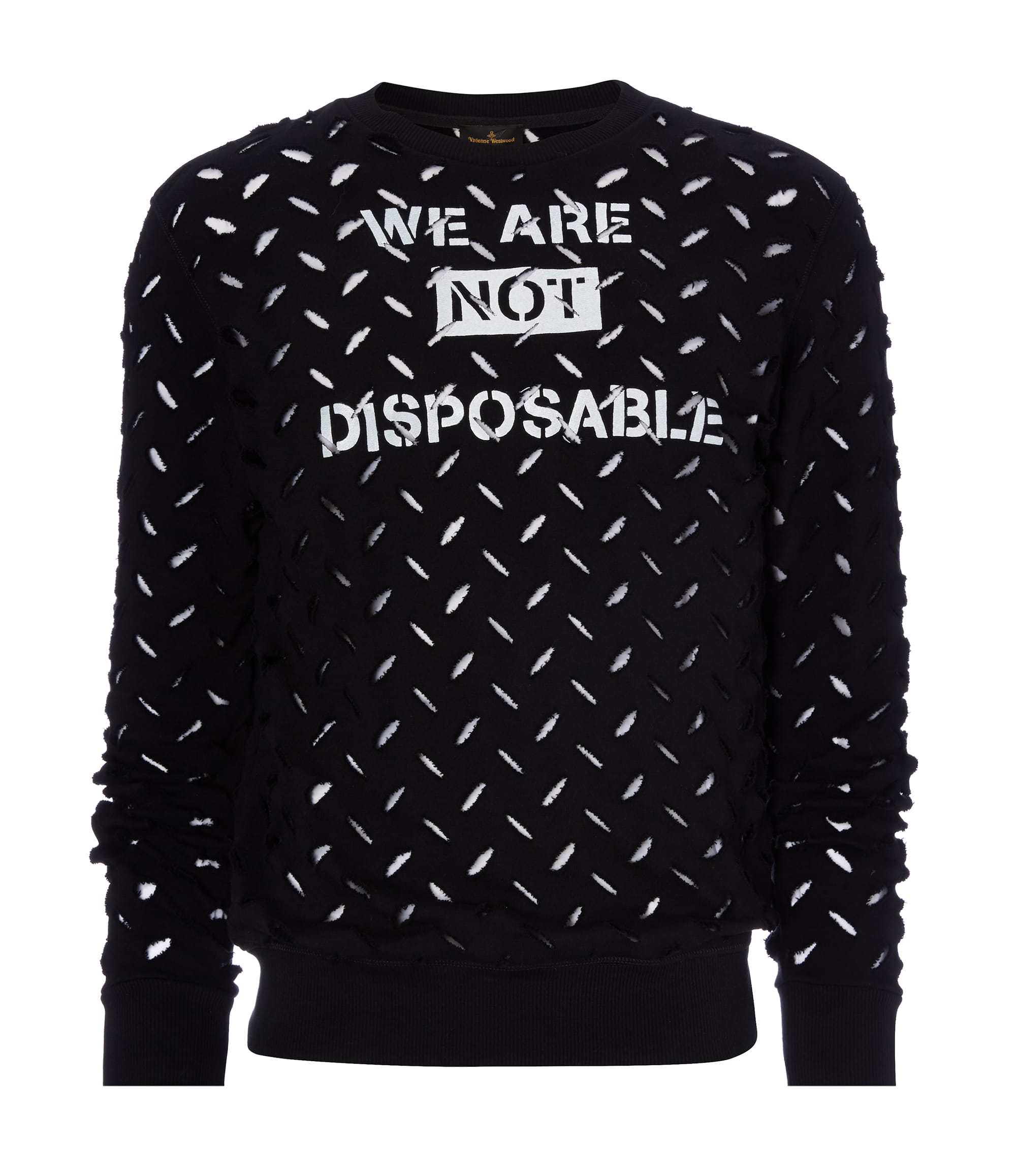 Vivienne Westwood Black We Are Not Disposable Sweater