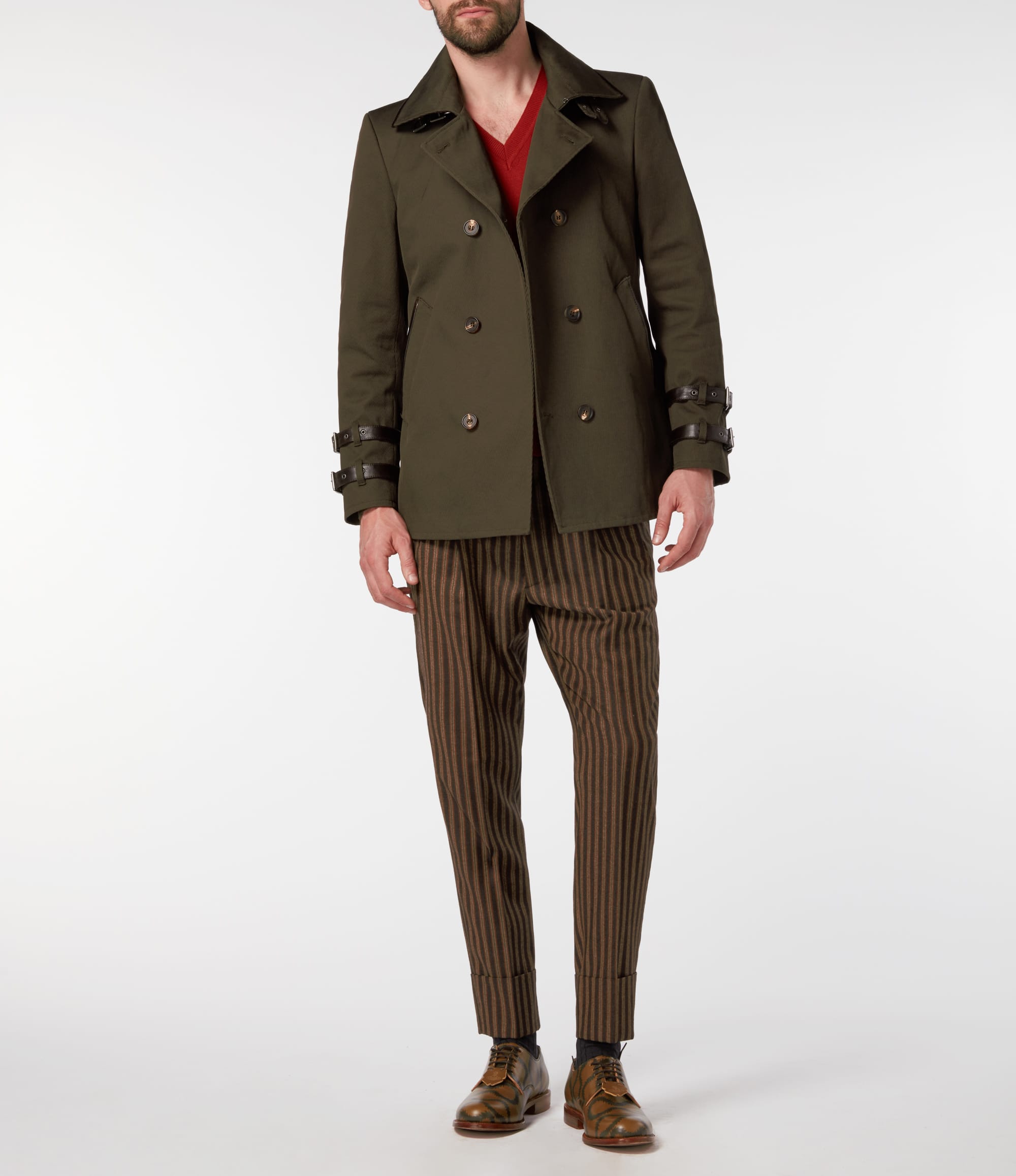 Vivienne Westwood Green Armoured Peacoat