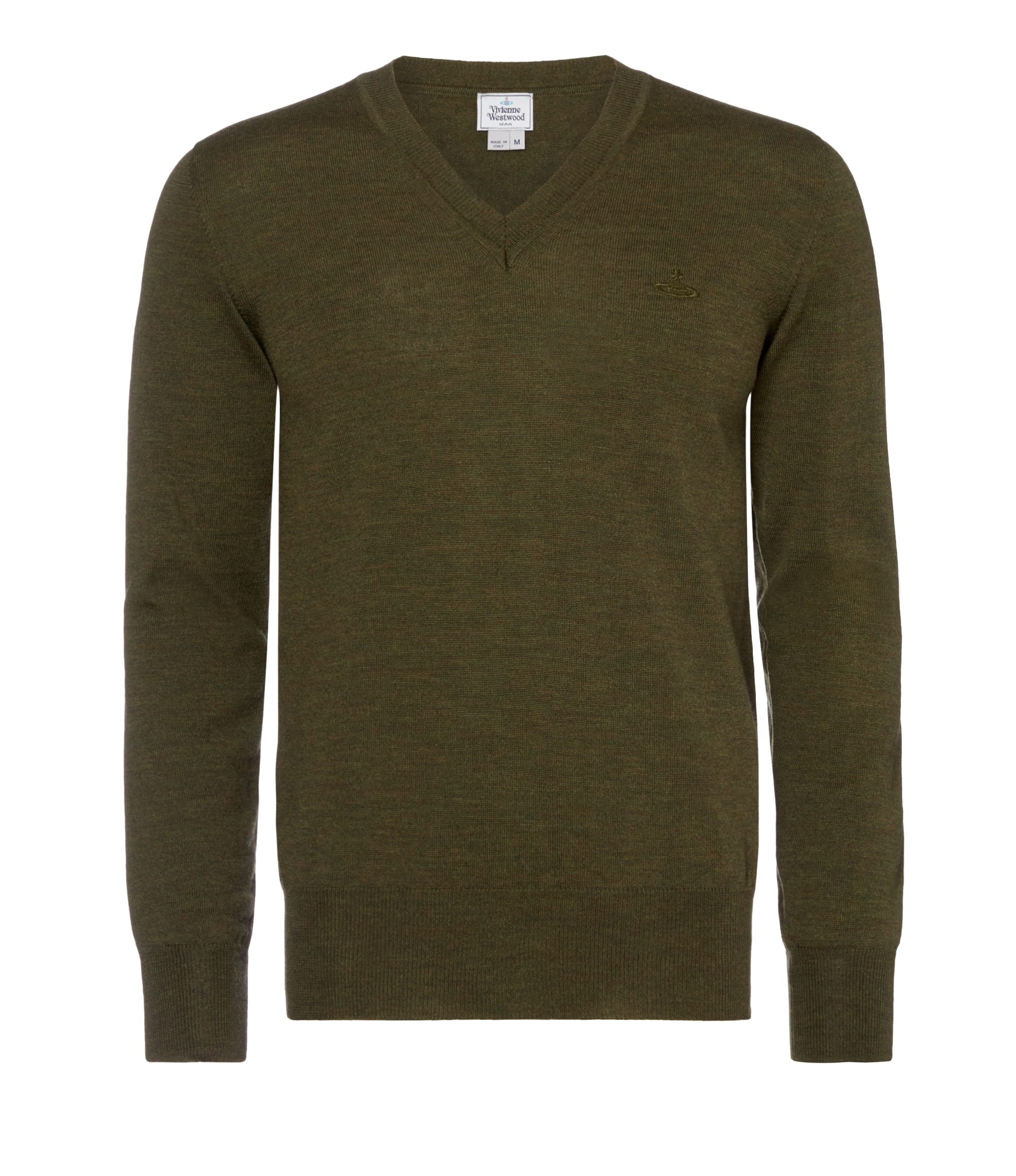 Vivienne Westwood Green Classic V Neck Jumper