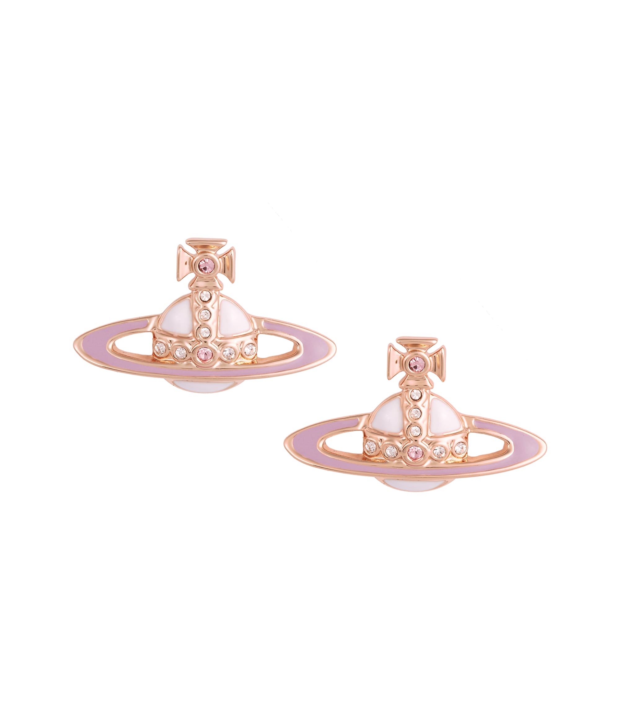 Vivienne Westwood Powder Pink Small Neo Bas Relief Earrings