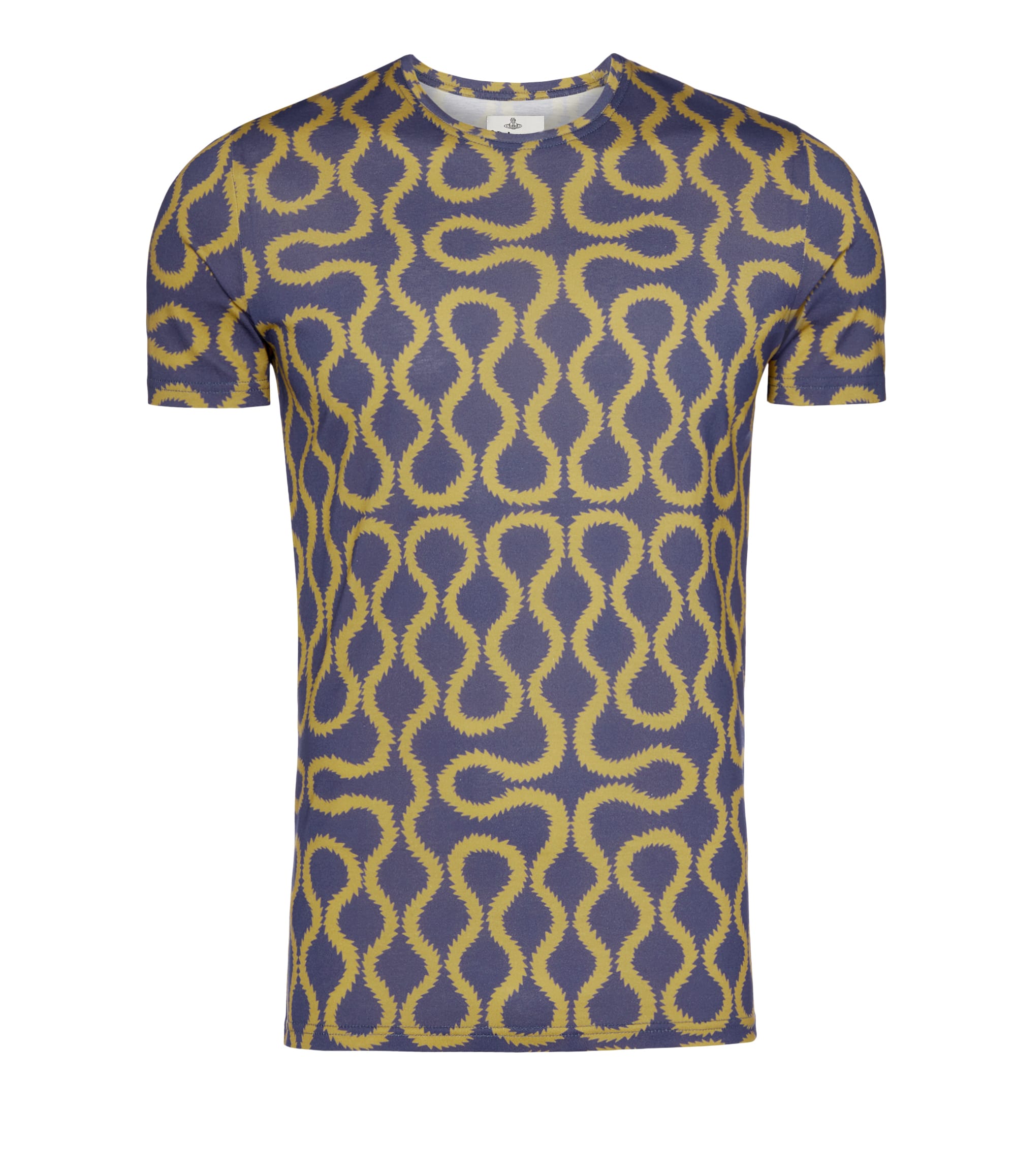 Vivienne Westwood Squiggle T-Shirt Gold/Blue