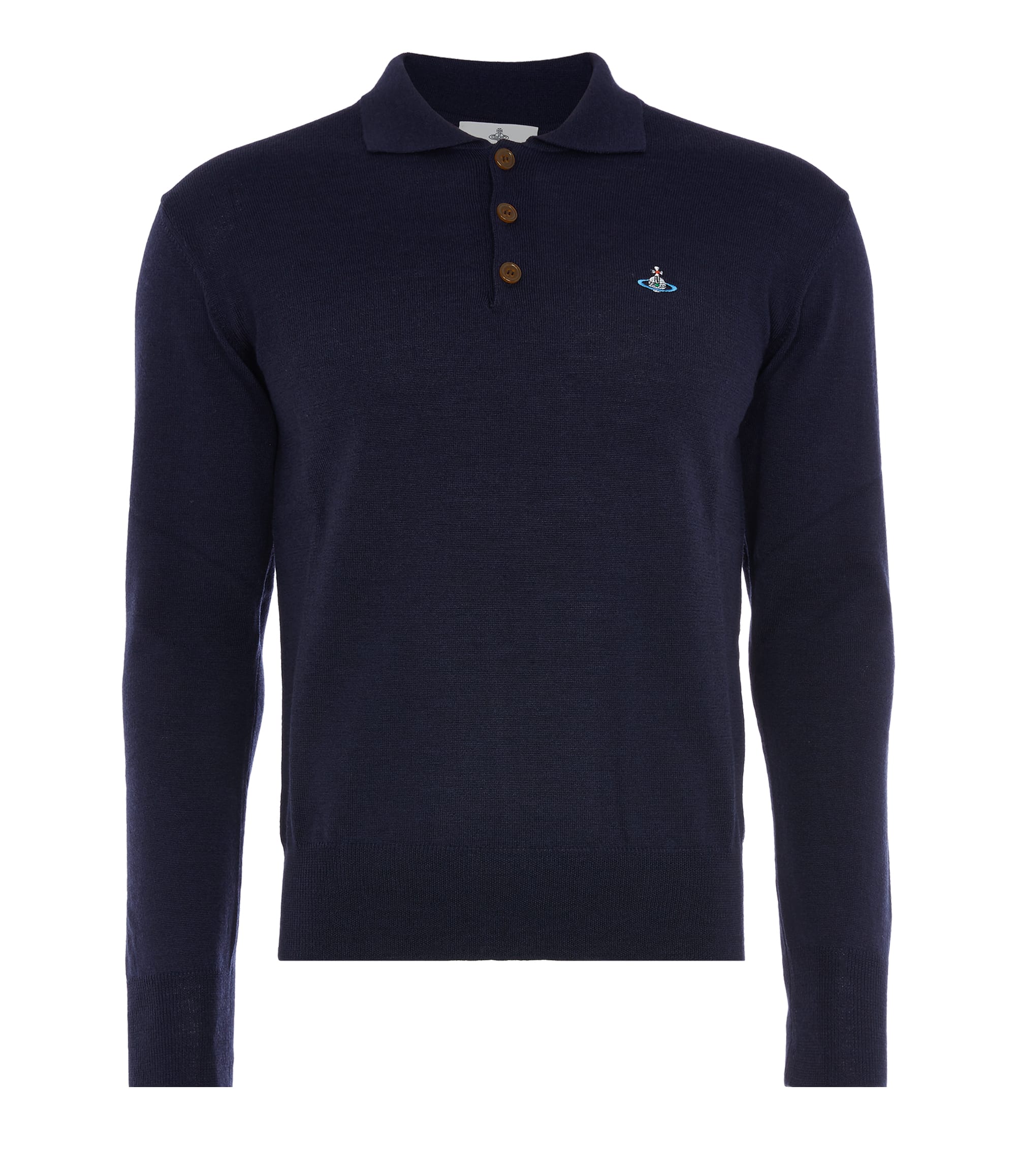 Vivienne Westwood Classic Long Sleeved Polo Navy