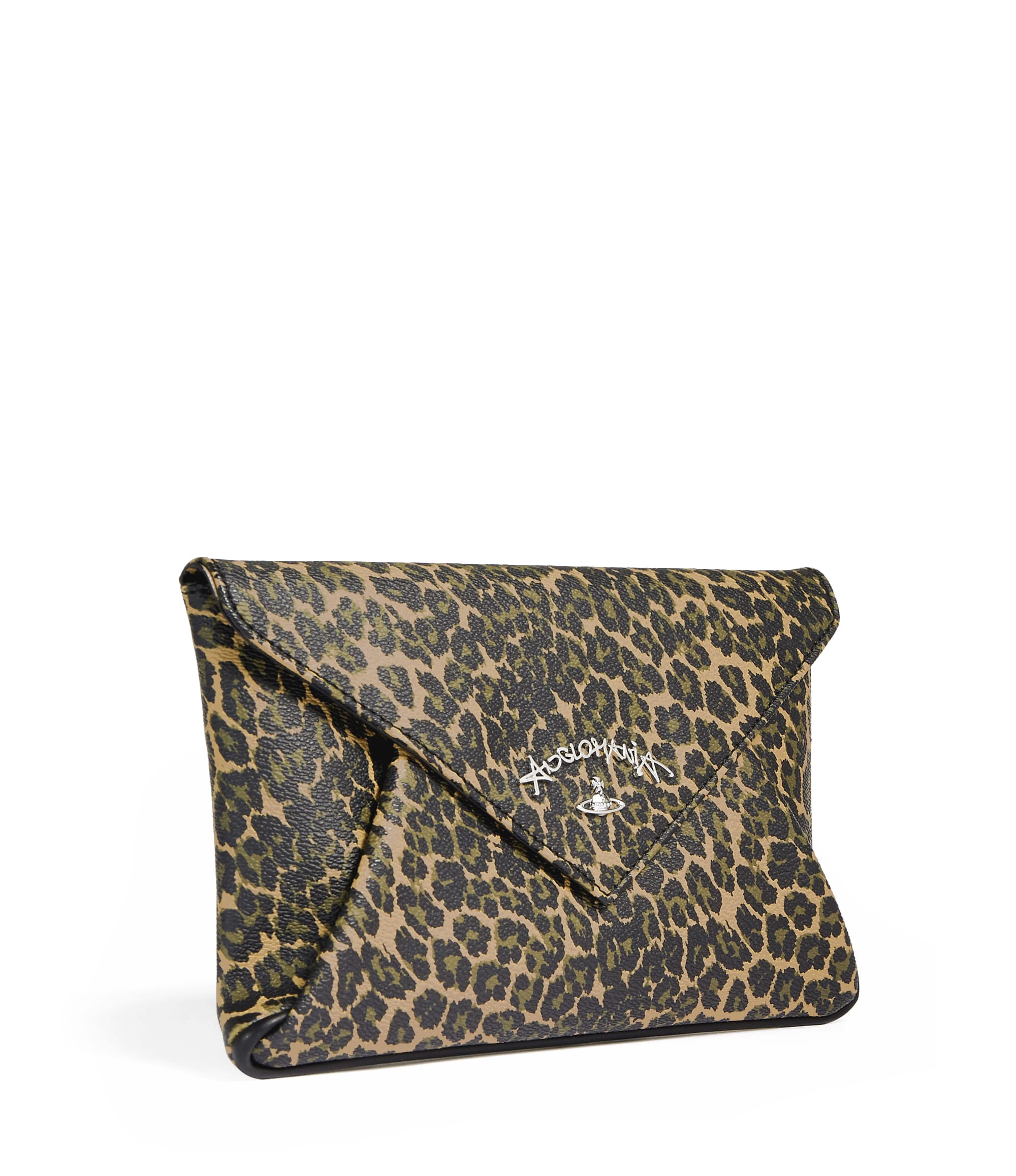 Vivienne Westwood Leopard Envelope Clutch Bag 190042 Green