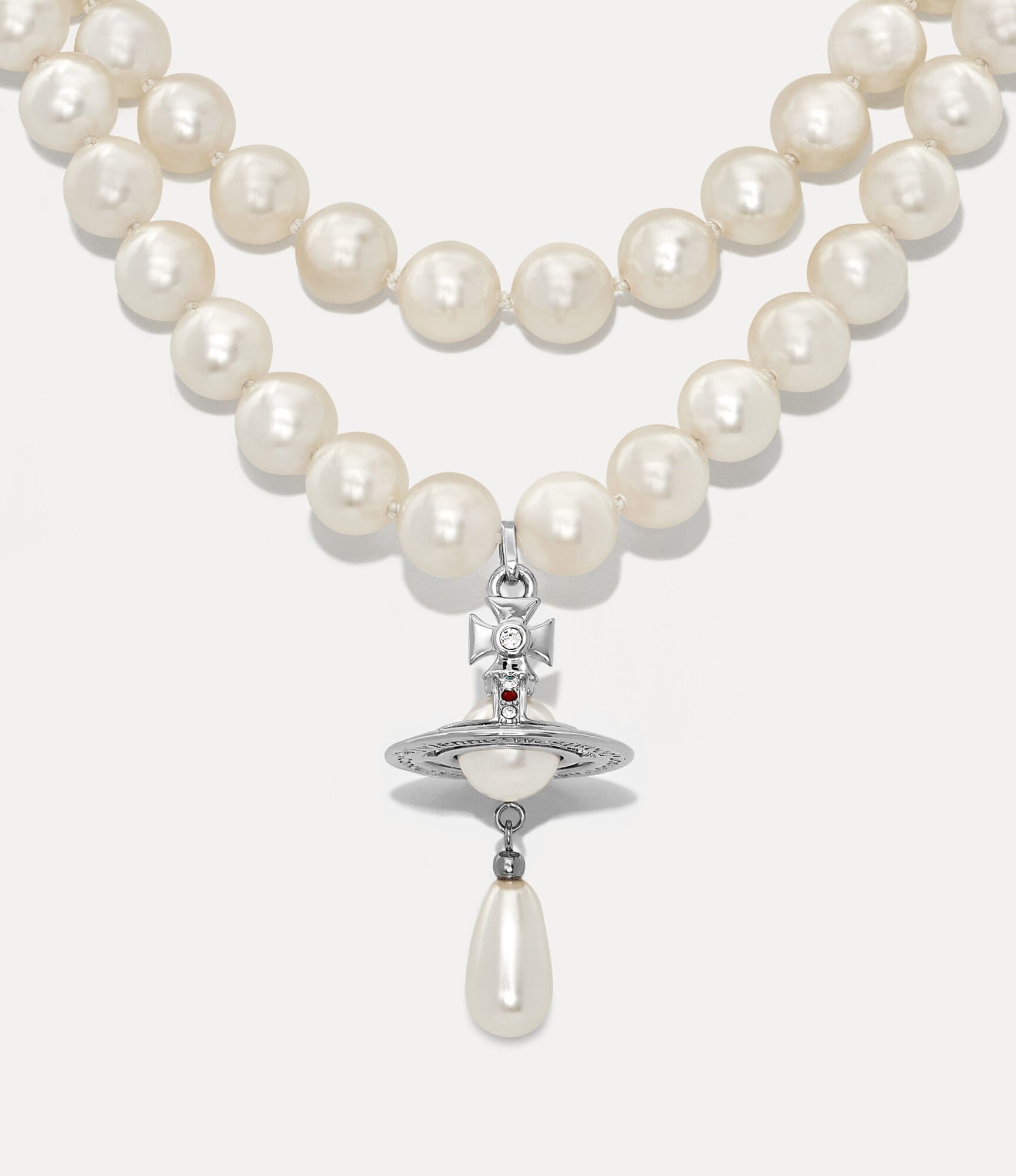 Vivienne Westwood Three Row Pearl Drop Choker