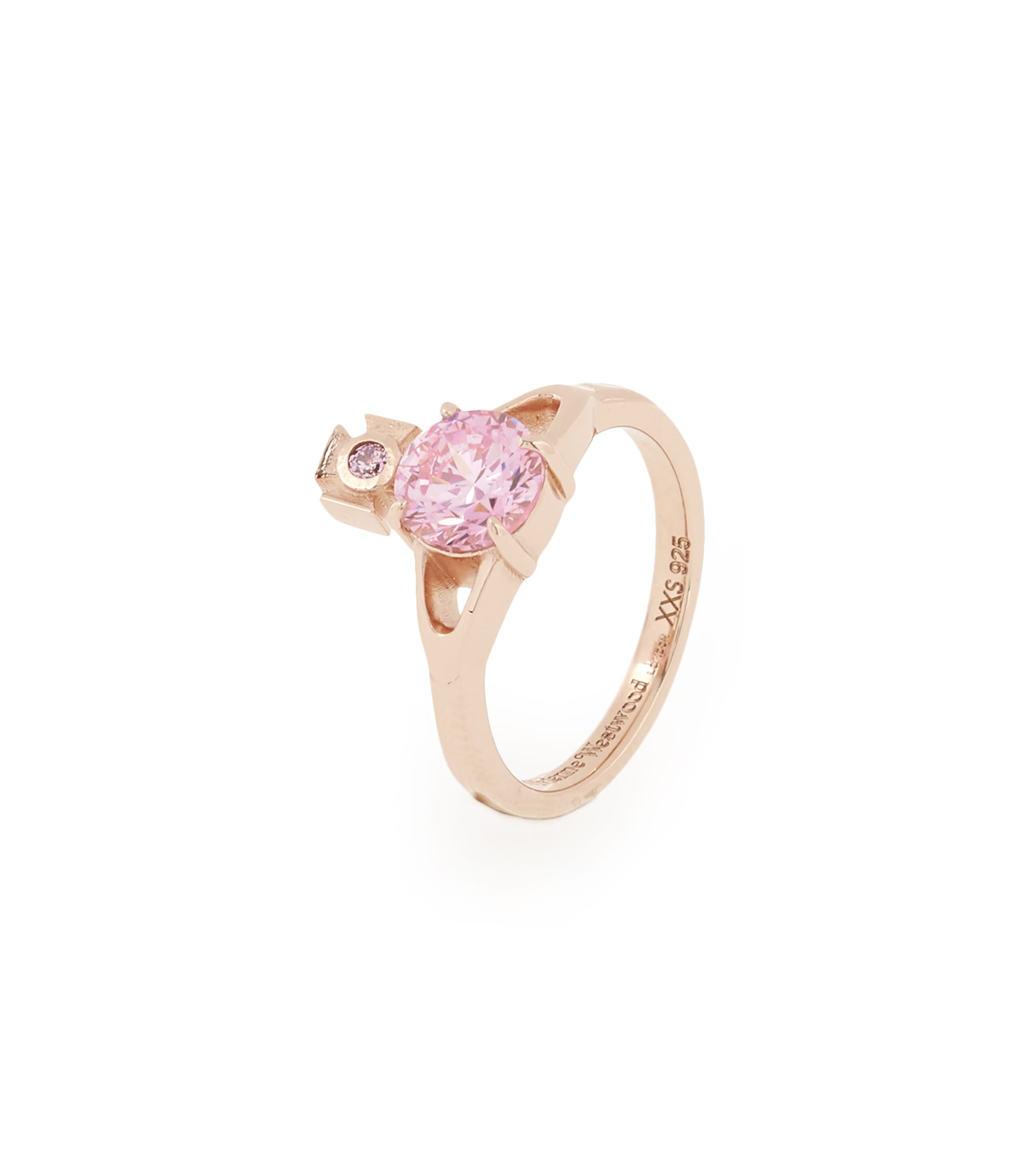 Vivienne Westwood Sterling Silver Reina Petite Ring Pink Gold