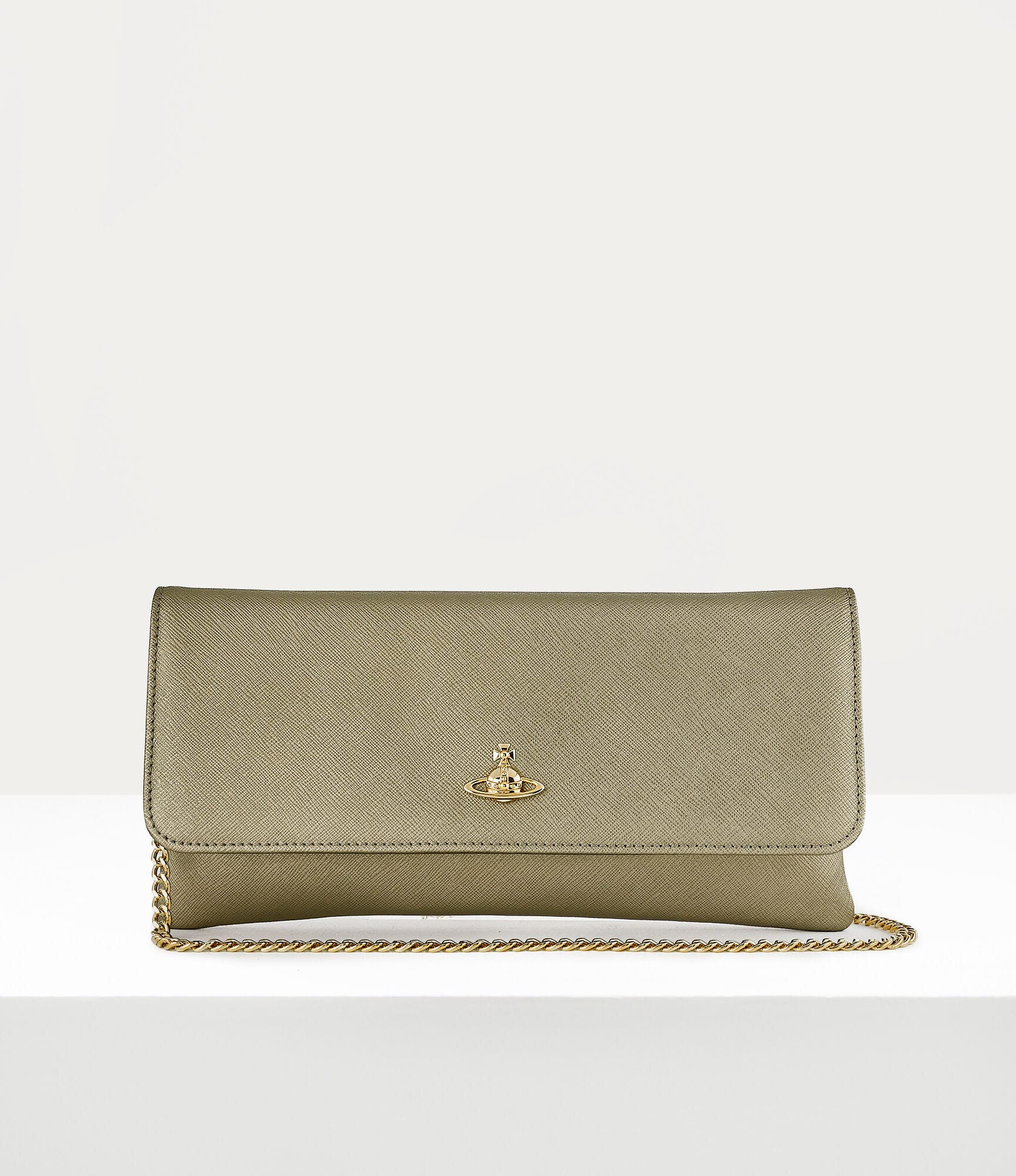 Vivienne Westwood Saffiano Clutch With Flap