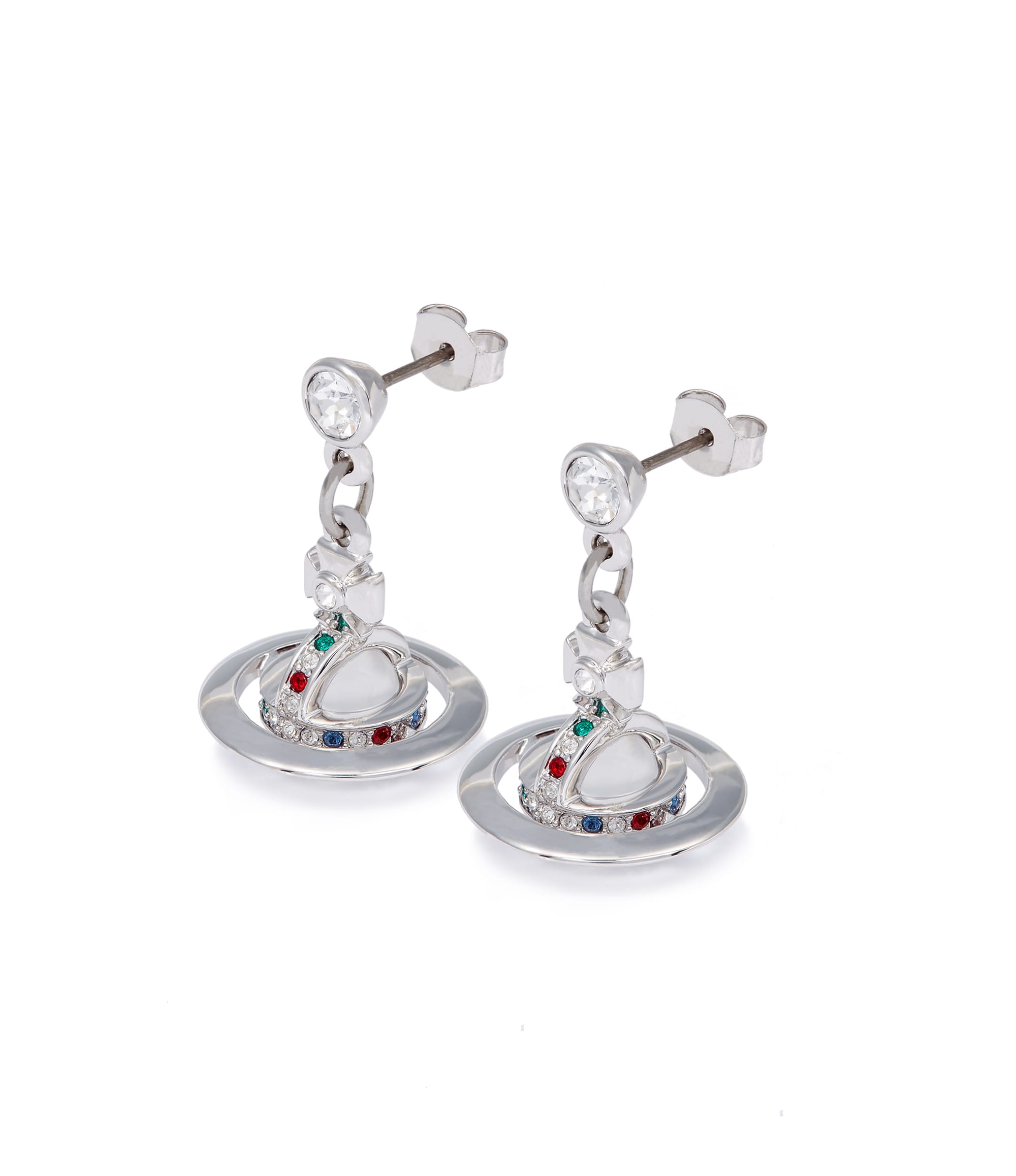 Vivienne Westwood Silver New Petite Orb Earrings