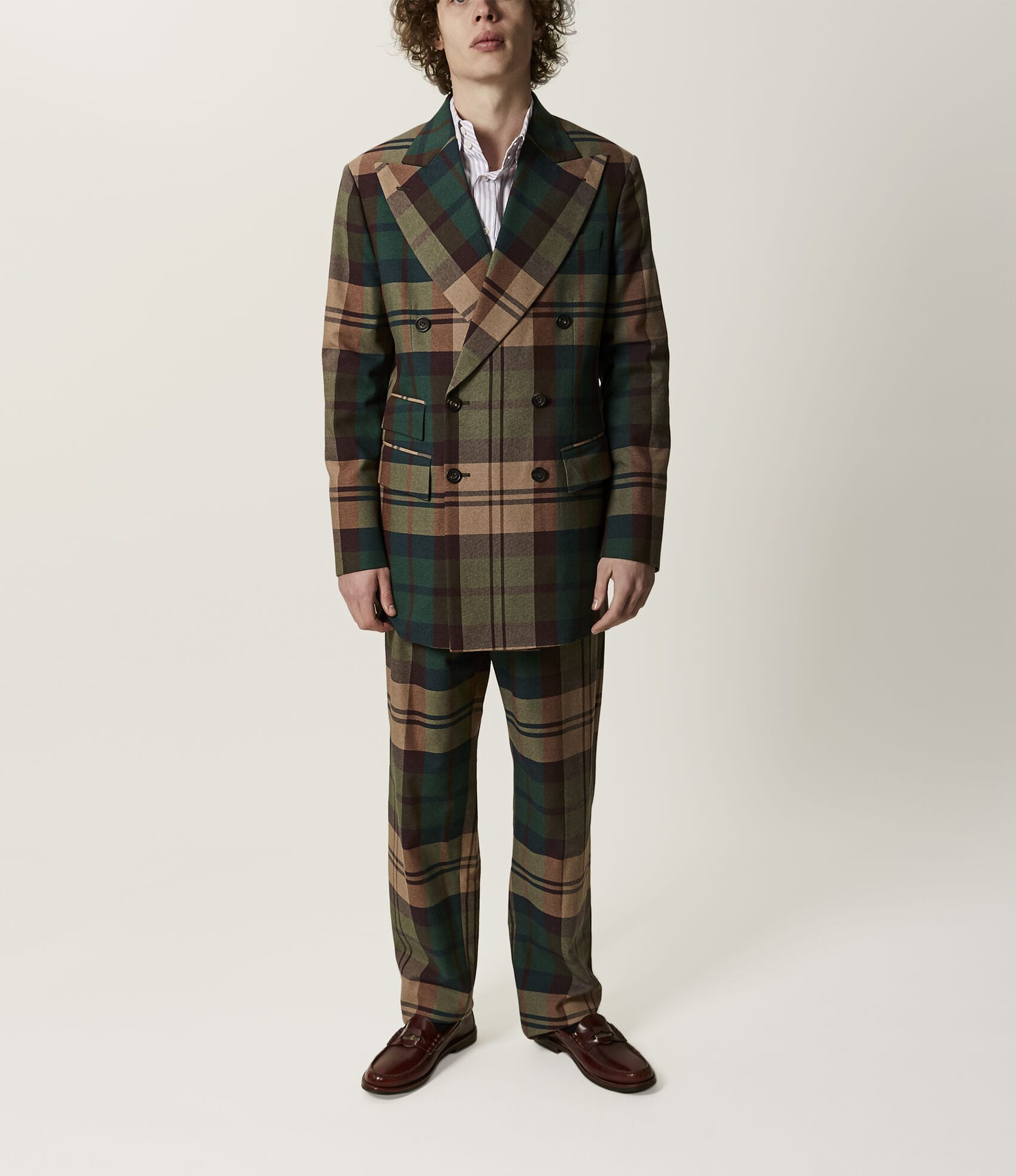 Vivienne Westwood DOUBLE BREASTED JACKET GREEN TARTAN