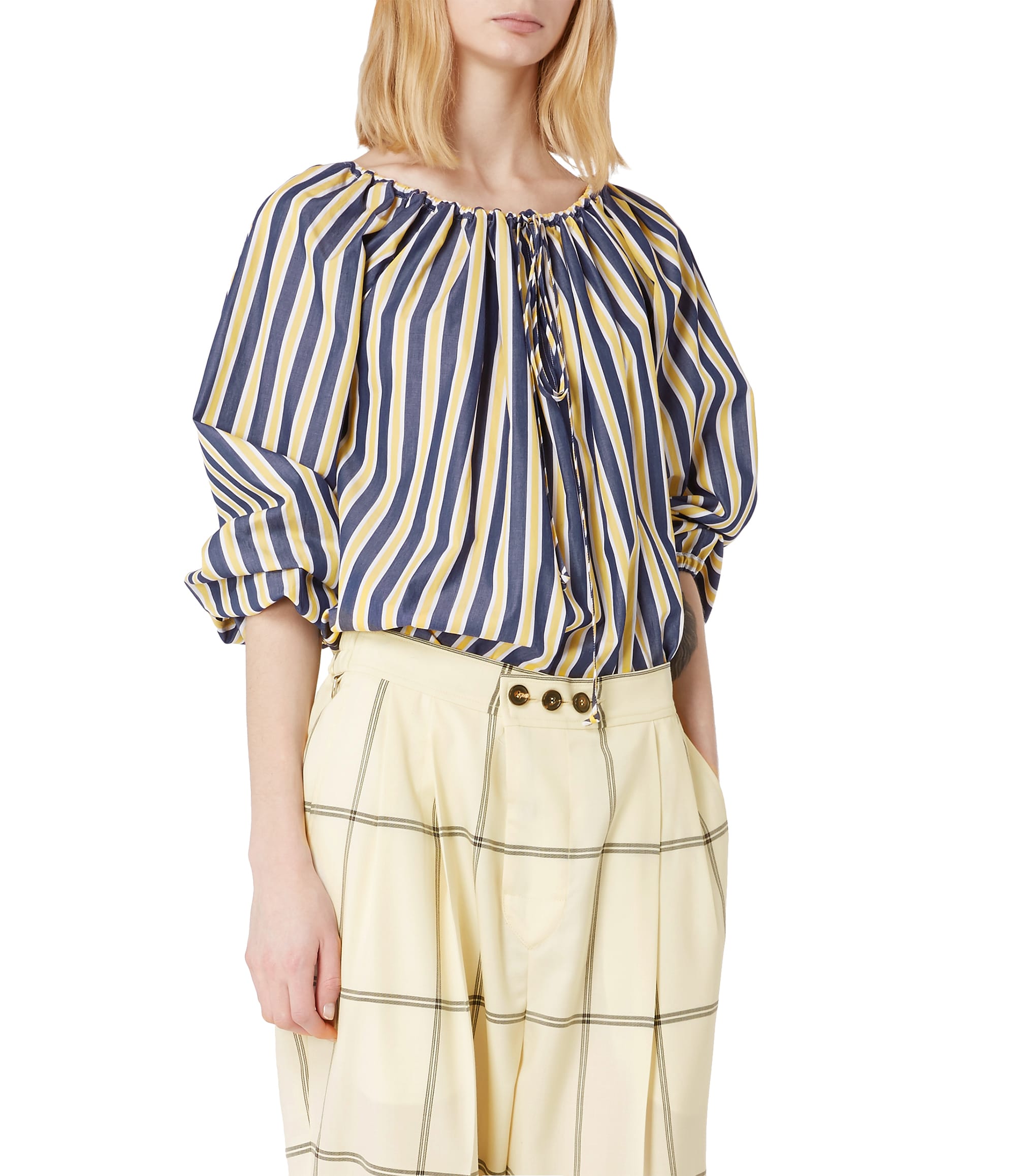 Vivienne Westwood Gipsy Shirt Blue/Yellow Stripes