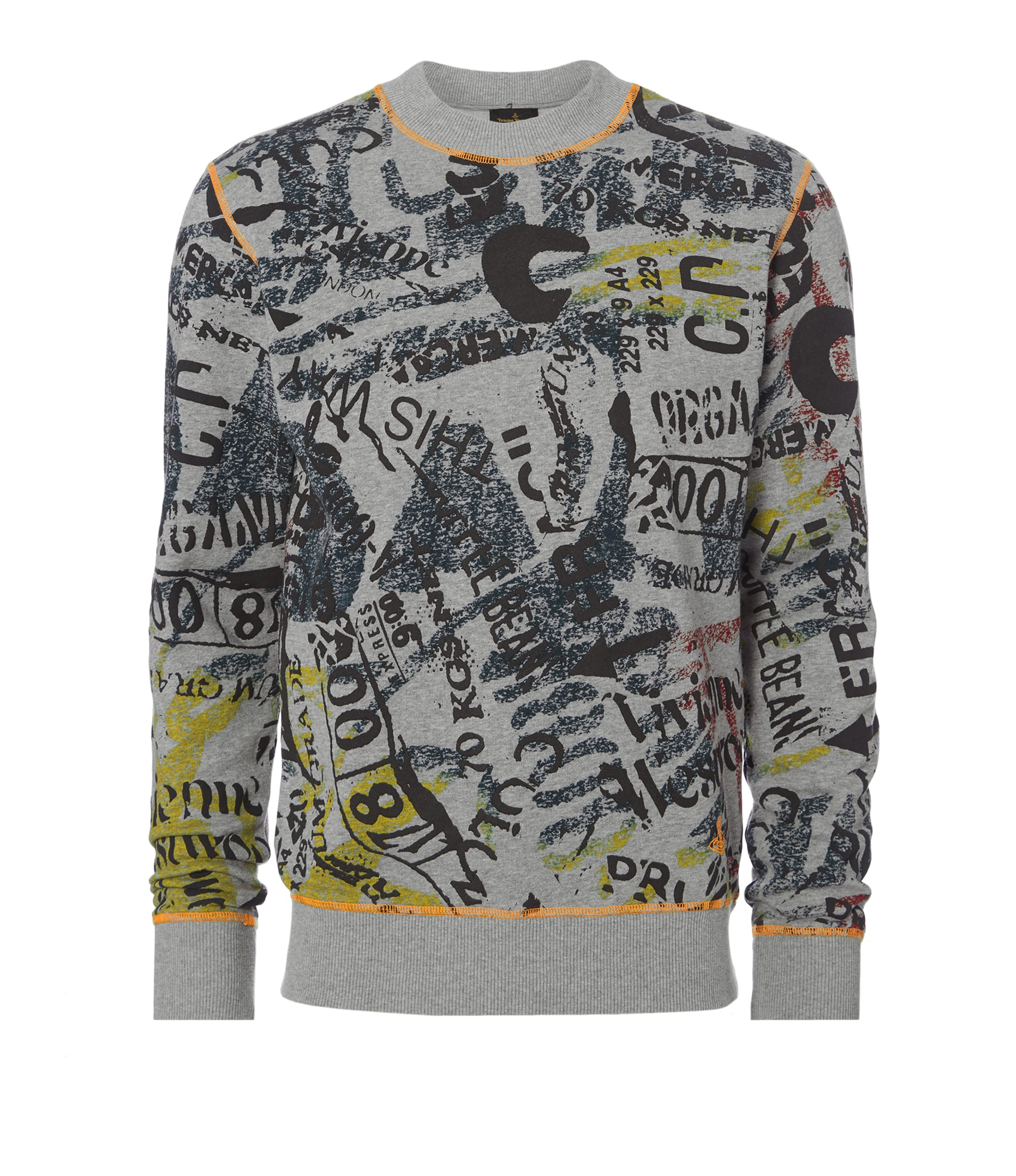 Vivienne Westwood Grey Newspaper Rubbish Sweater