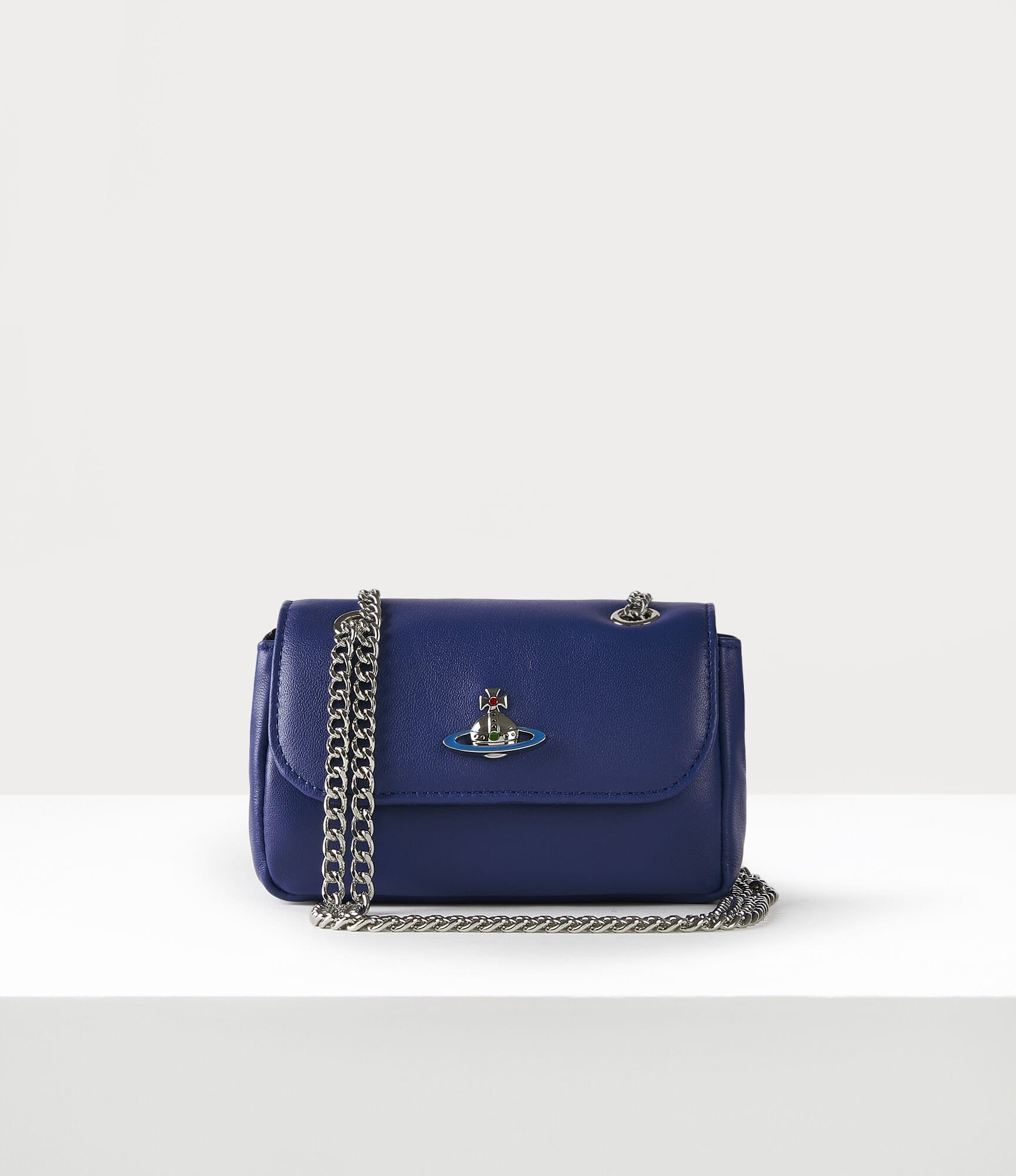 Vivienne Westwood Emma Small Purse With Chain Blue