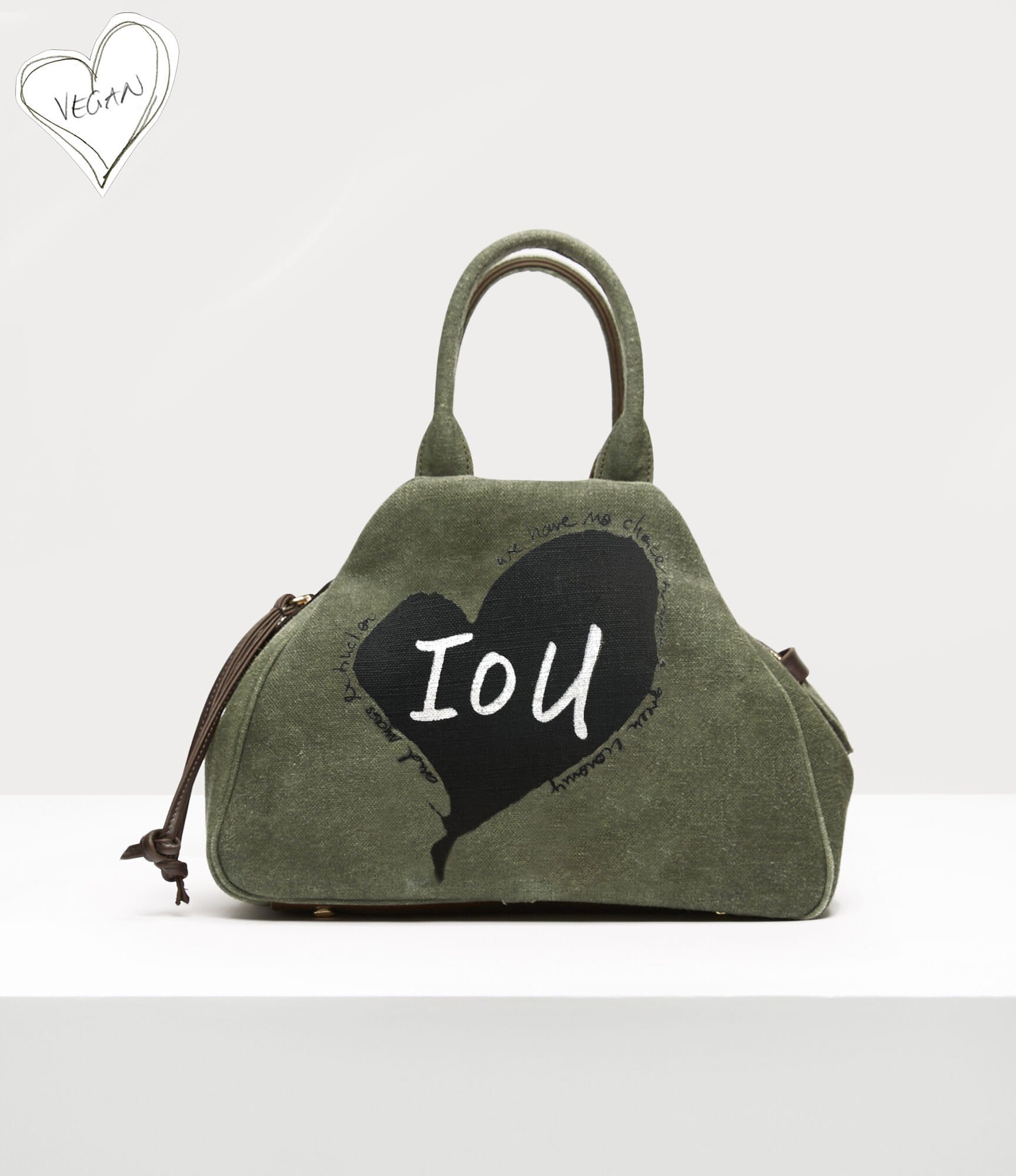 Vivienne Westwood Slogan Medium Yasmine Bag Green