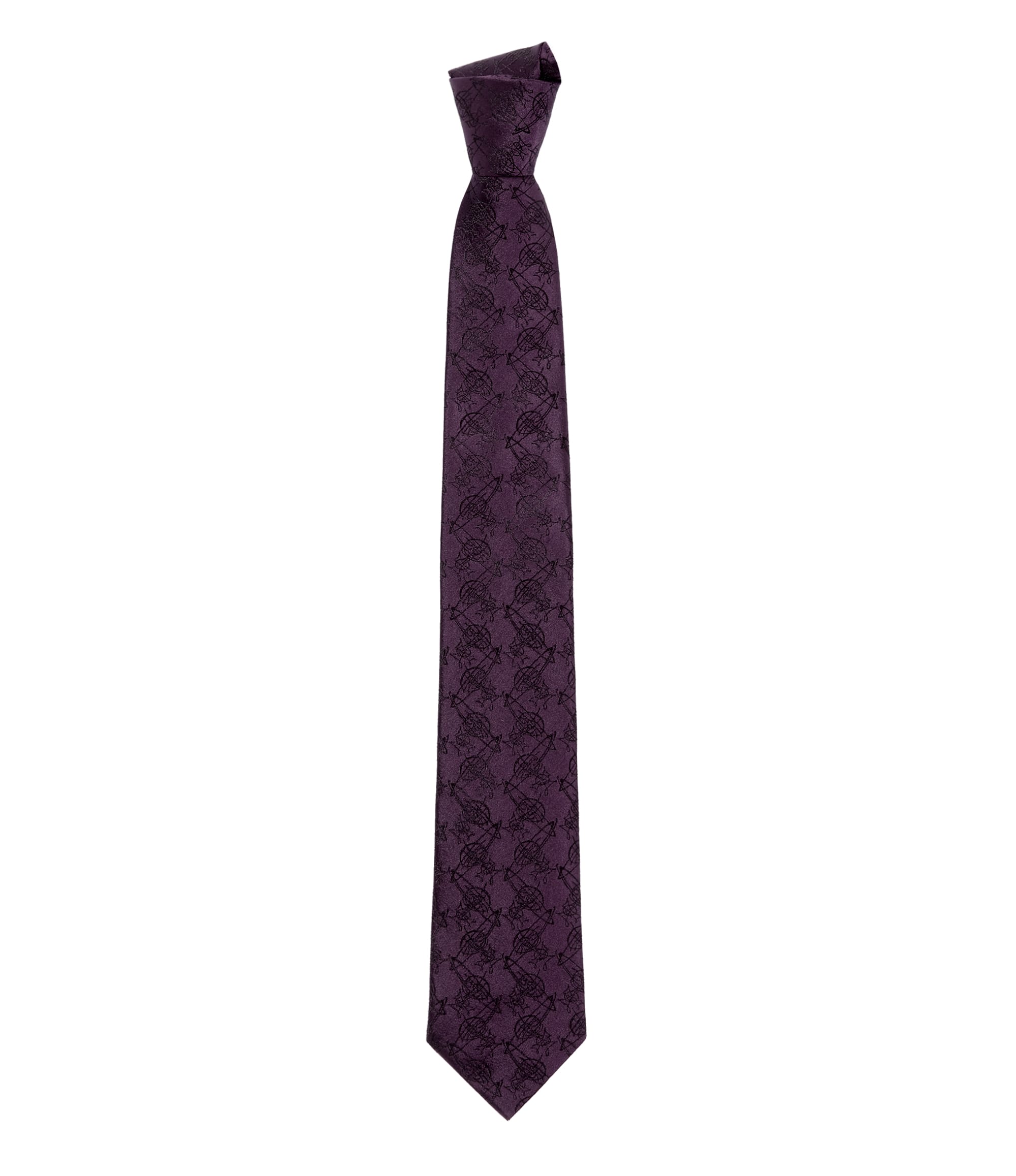 Vivienne Westwood Scribble Orb Tie Plum