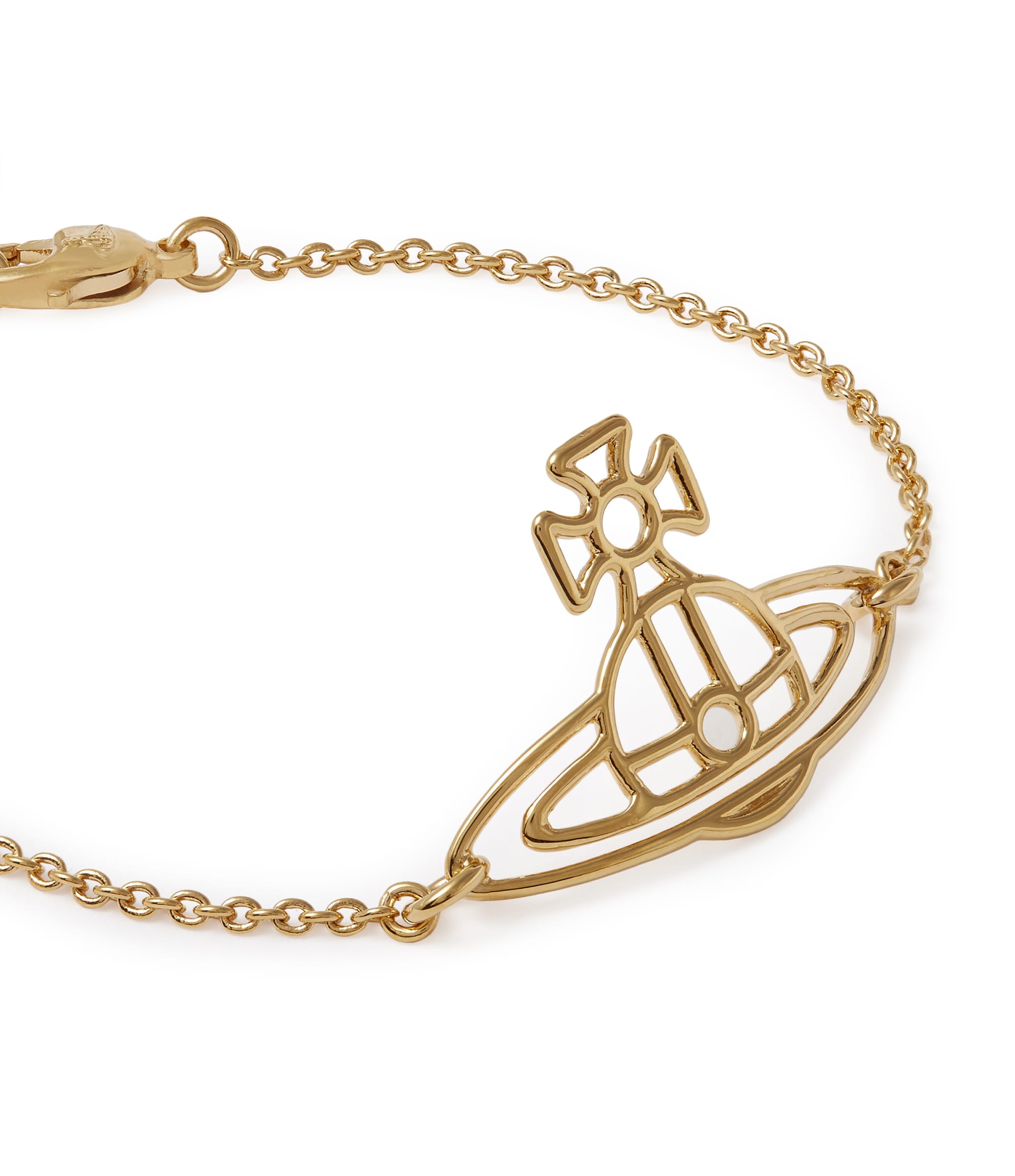 Vivienne Westwood Thin Lines Flat Orb Bracelet Gold