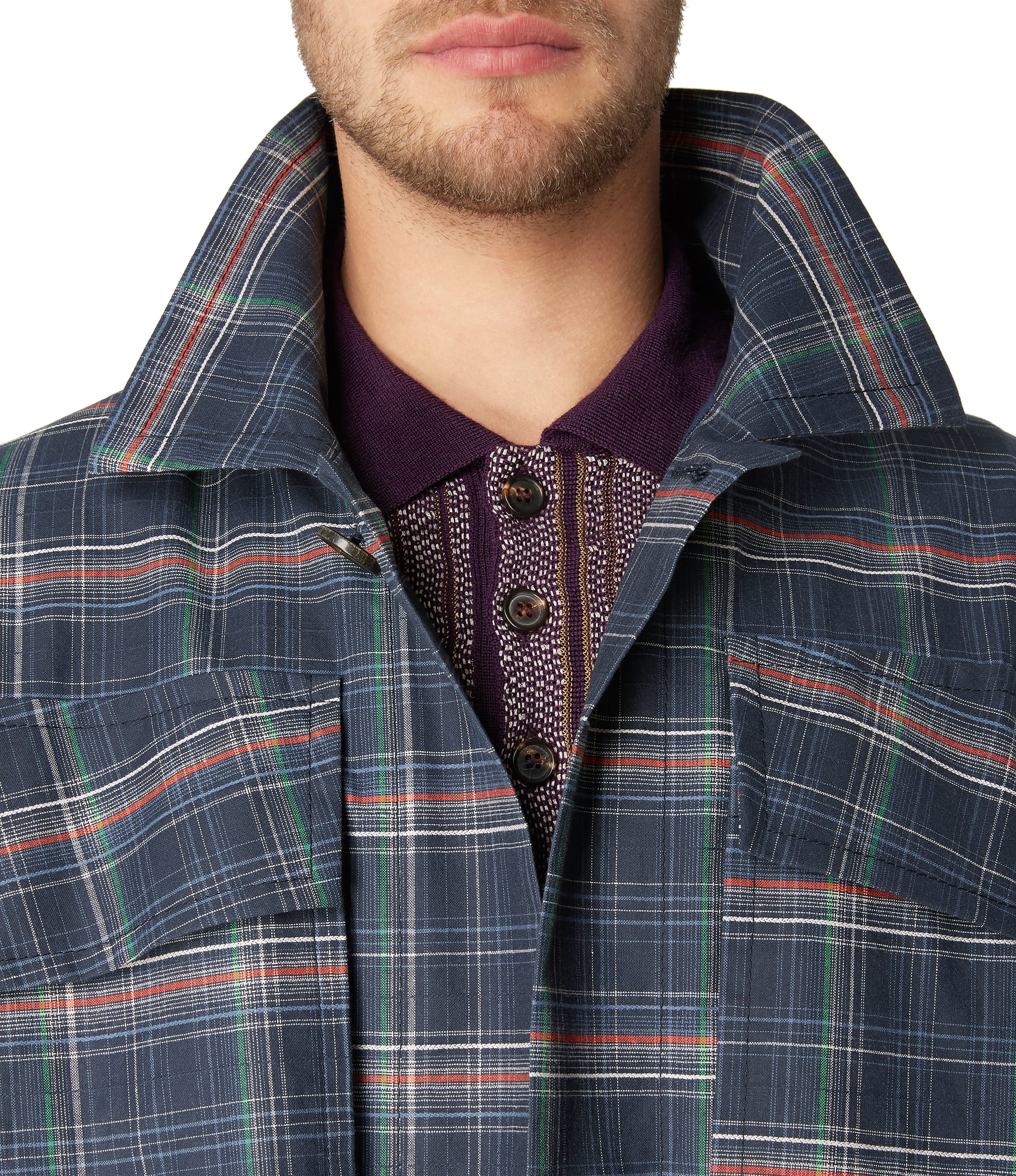 Vivienne Westwood Builder Coat Blue Faulty Check