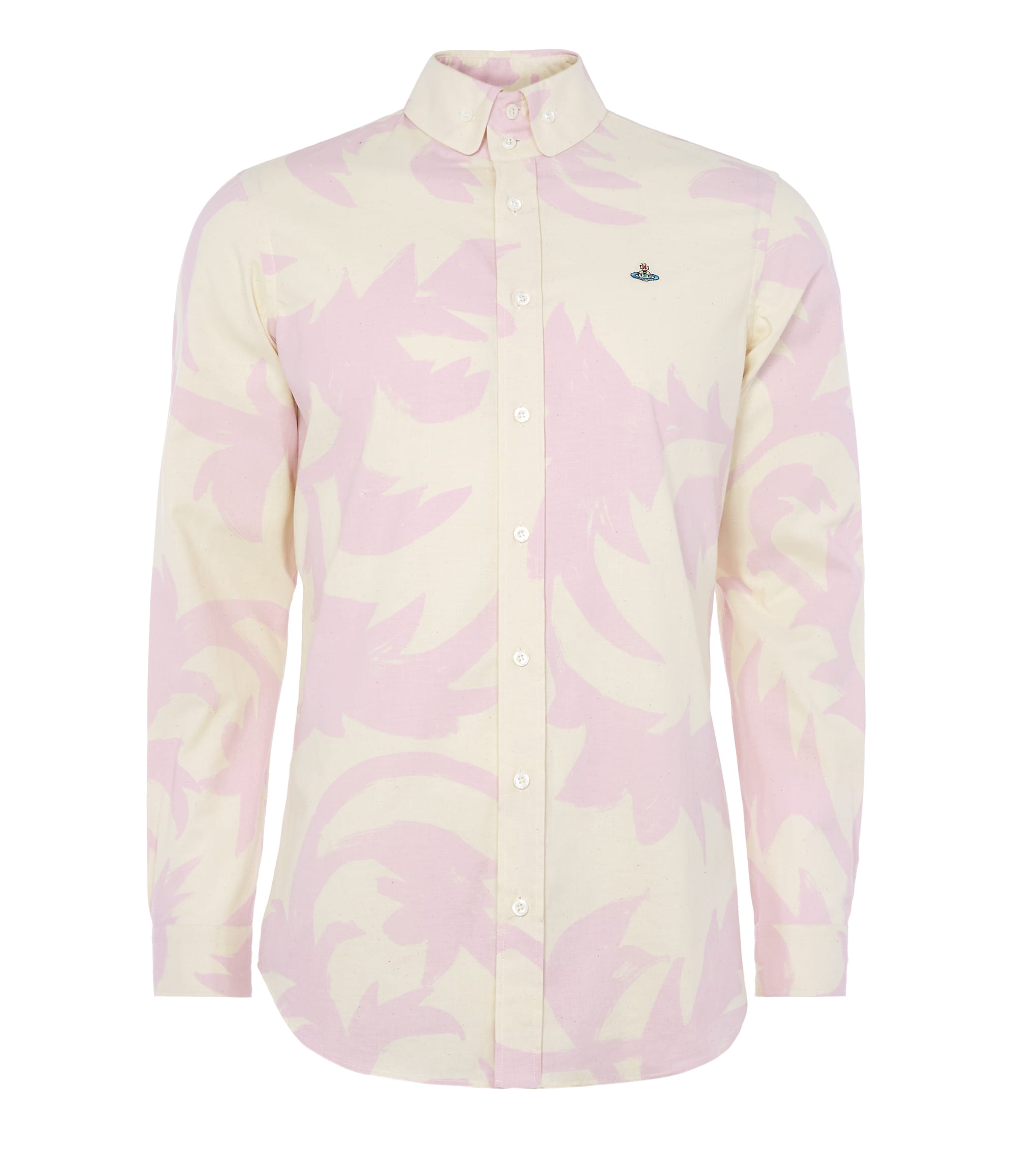 Vivienne Westwood Two Button Krall Shirt Pink Leaves