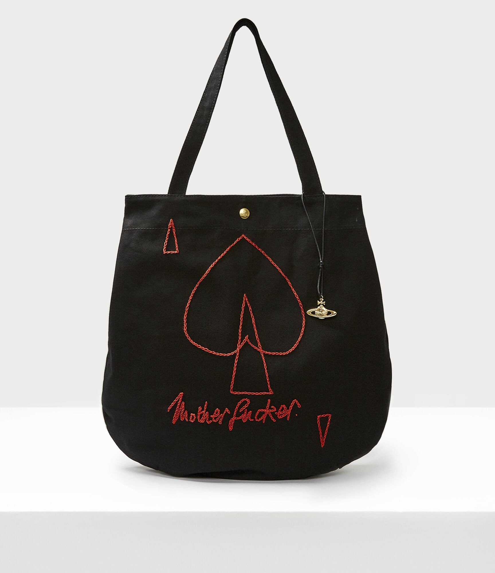 Vivienne Westwood MOTHERFUCKER ROUND SHOPPER BLACK