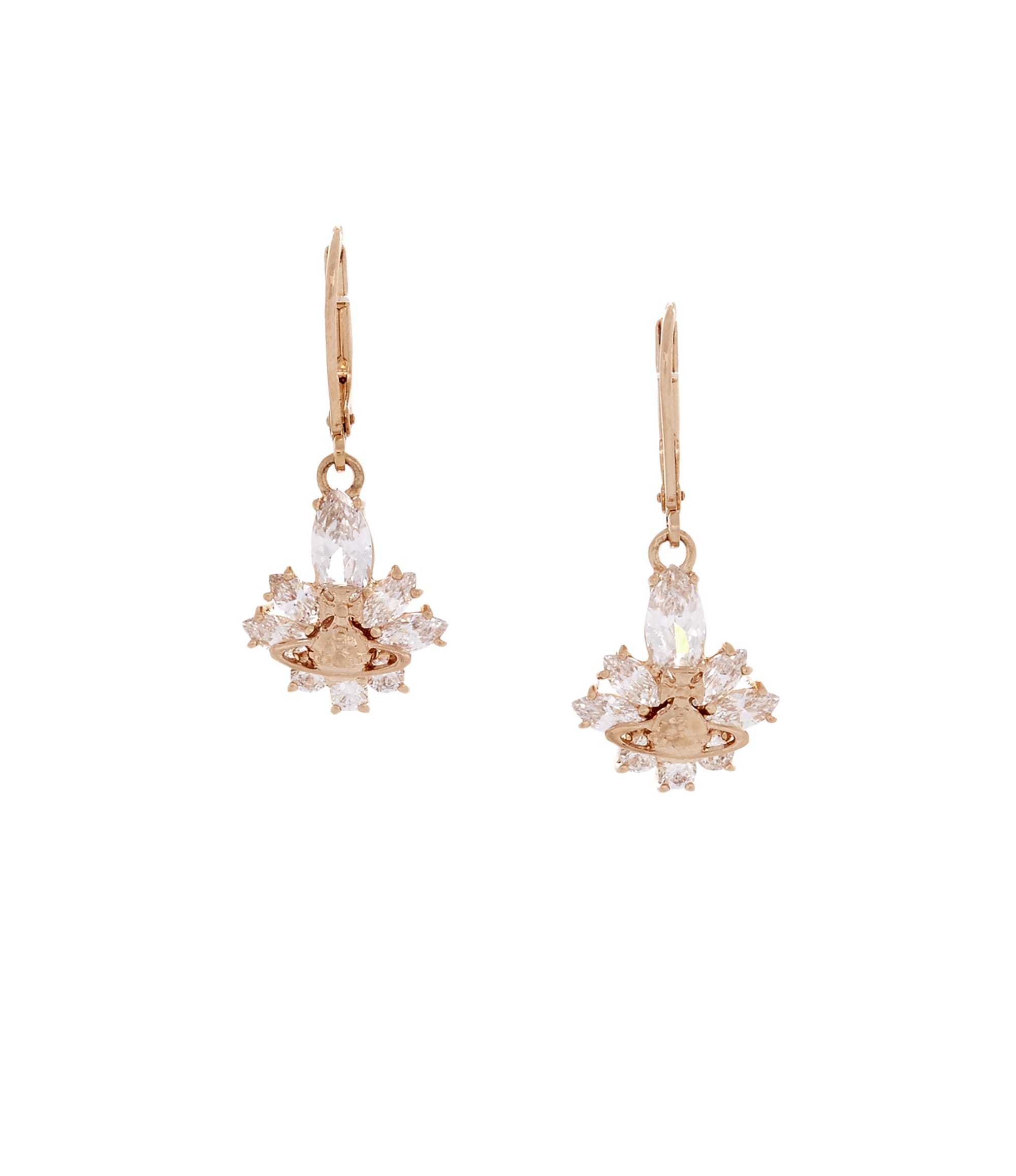 Vivienne Westwood Marcia Drop Earrings Pink Gold