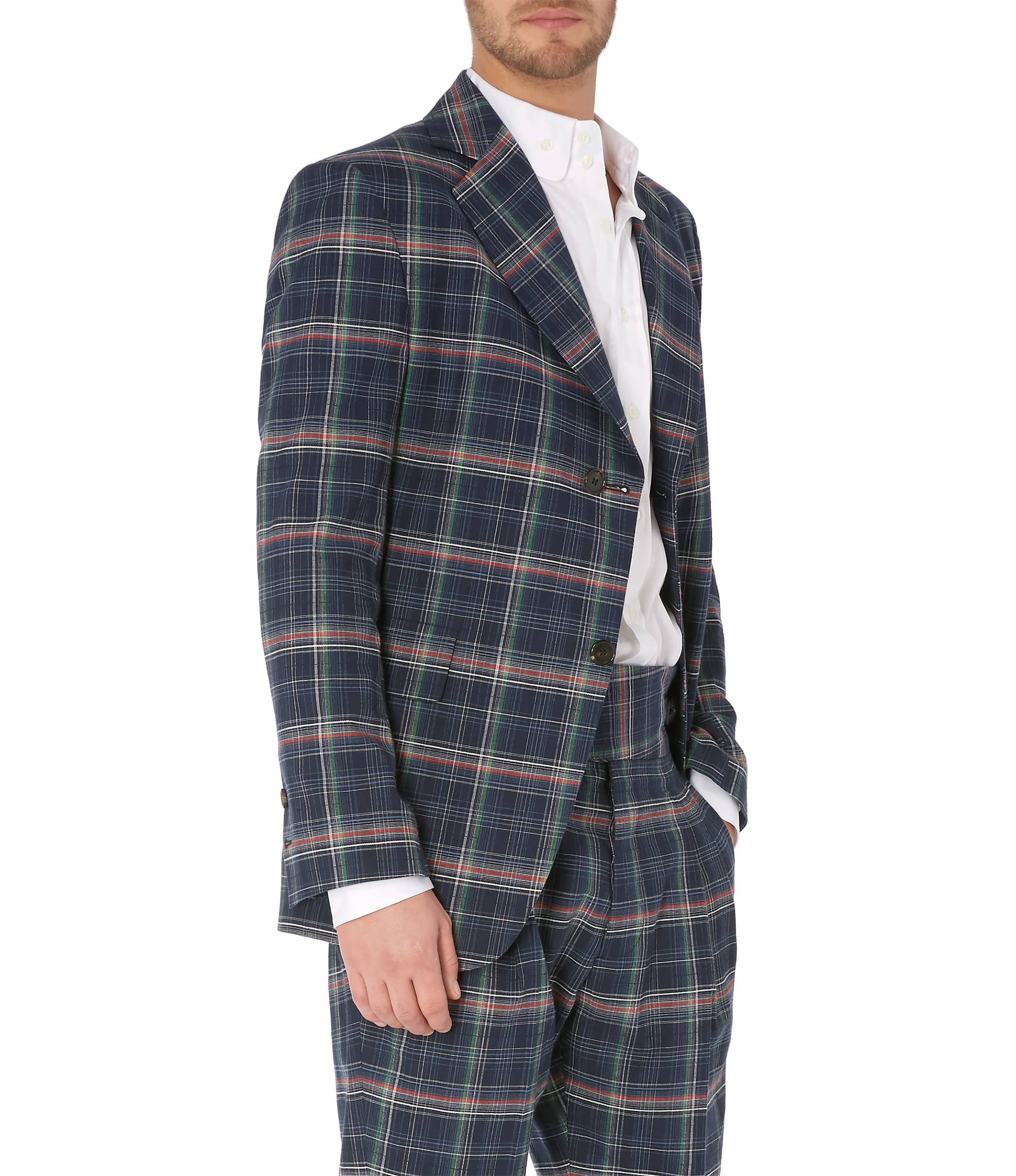 Vivienne Westwood Peacock Jacket Navy Check