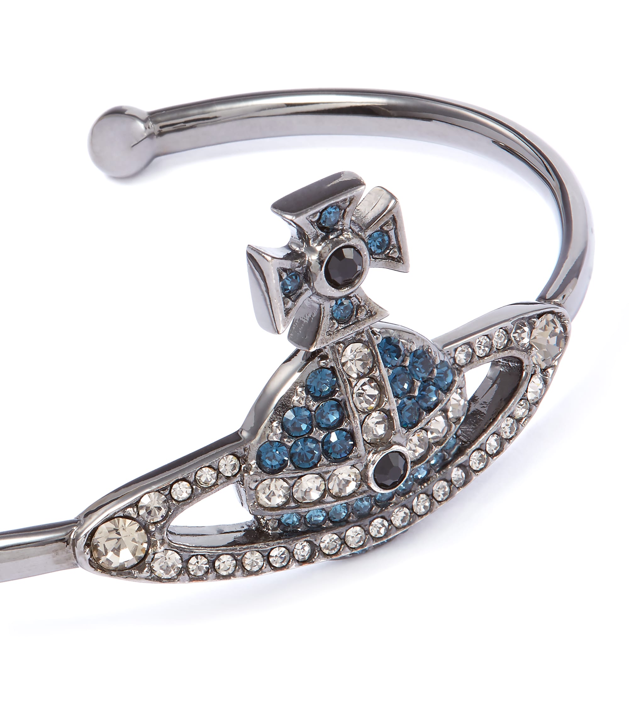 Vivienne Westwood Blue Crystal Kika Open Bangle